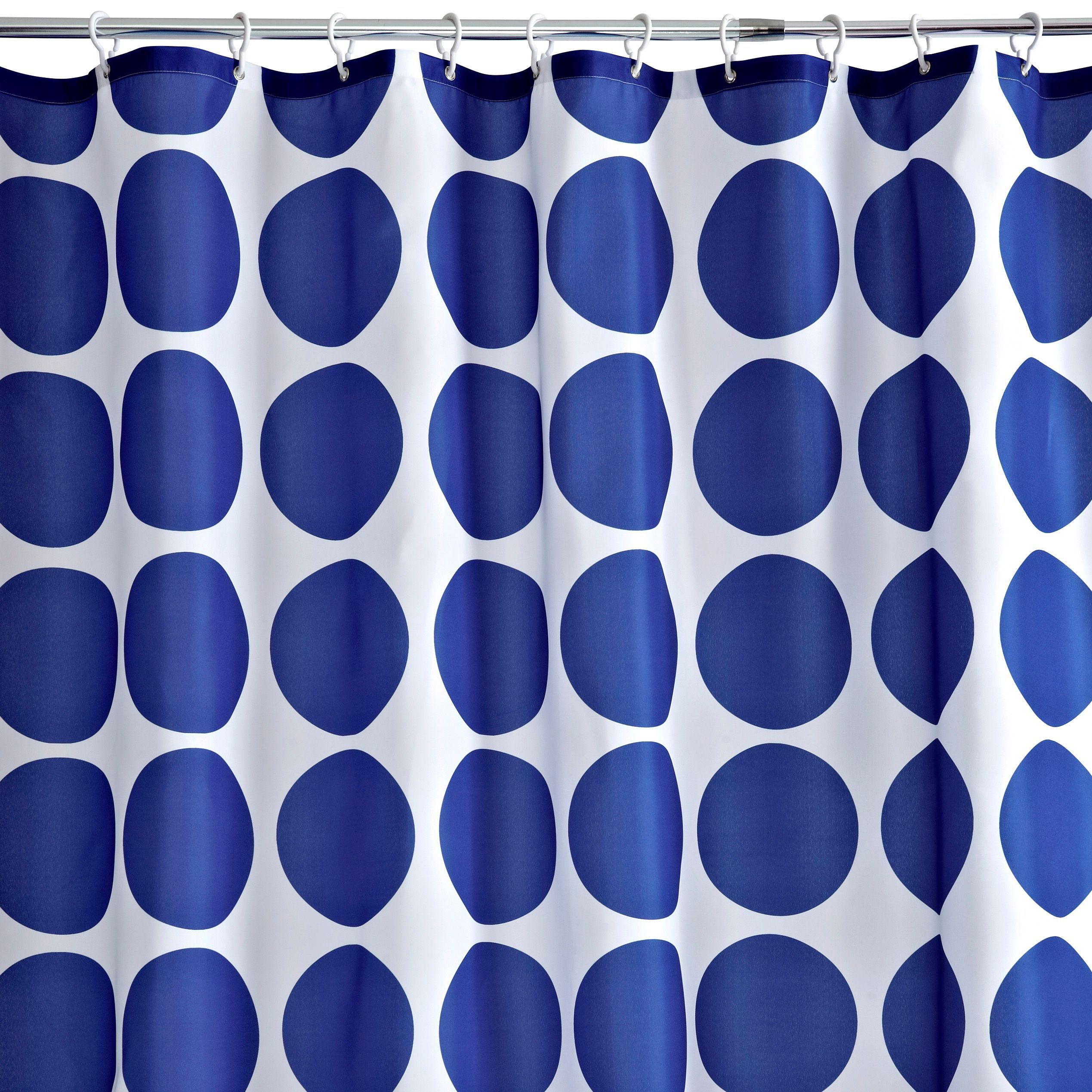 Cooke & Lewis Blue Tages Spot Shower Curtain (L)1800 mm | Compare The Build