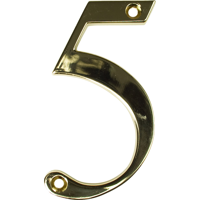 Fab and Fix Fab & Fix Hardex Door Numeral 5 in Gold Zinc Price Comparisons | Compare The Build