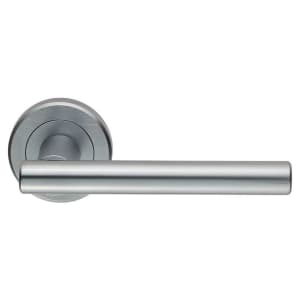 Serozzetta Philadelphia Satin Chrome Round Rose Door Handle - 1 Pair | Compare The Build