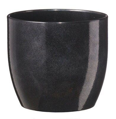 Soendgen Keramik Tiwlip Glazed Brushed Black Ceramic Mottled Plant Pot (Dia)29Cm Price Comparisons | Compare The Build