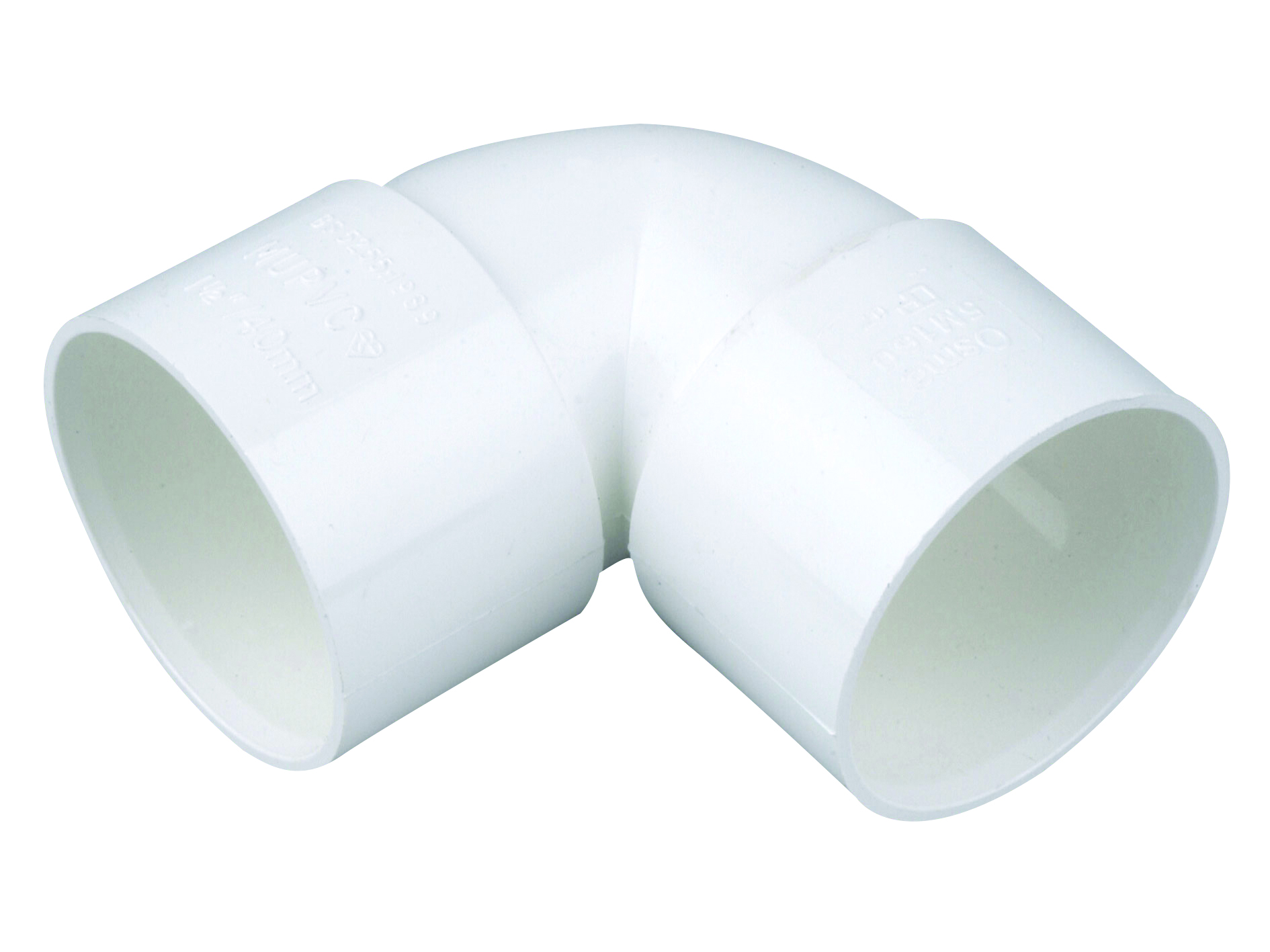 Wavin OsmaWeld knuckle bend 90° 40mm white Price Comparisons | Compare The Build