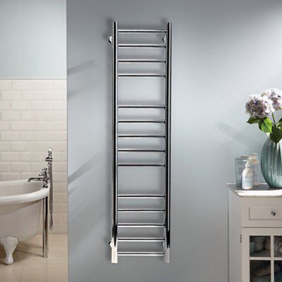 Heating Style Milton Silver Towel Warmer (W)300mm X (H)1000mm Price Comparisons | Compare The Build