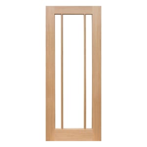 Wickes York Glazed Oak Veneer 3 Panel Internal Door - 1981 x 838mm Price Comparisons | Compare The Build