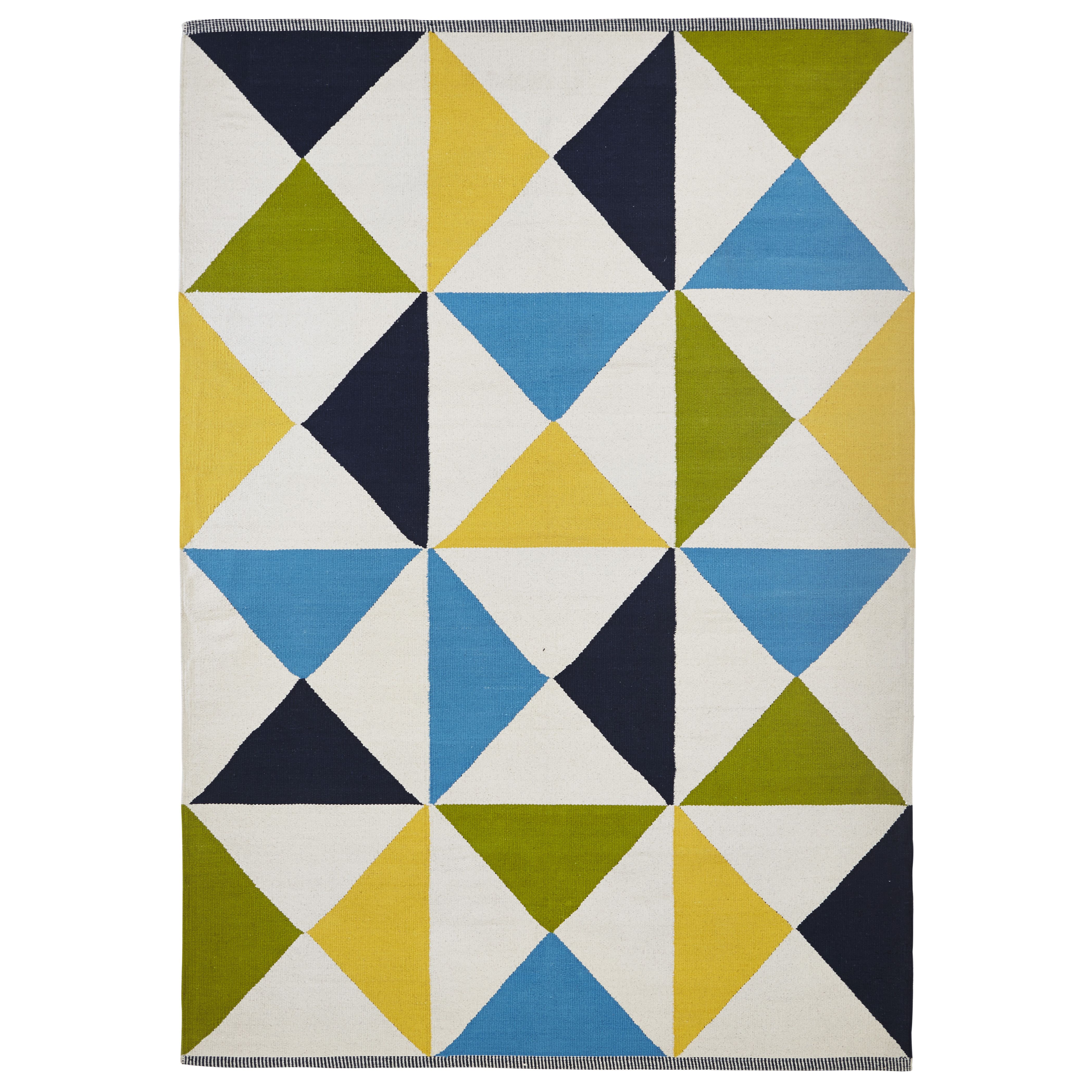 Colours Meghan Triangle Blue Rug 170Cmx120Cm Price Comparisons | Compare The Build