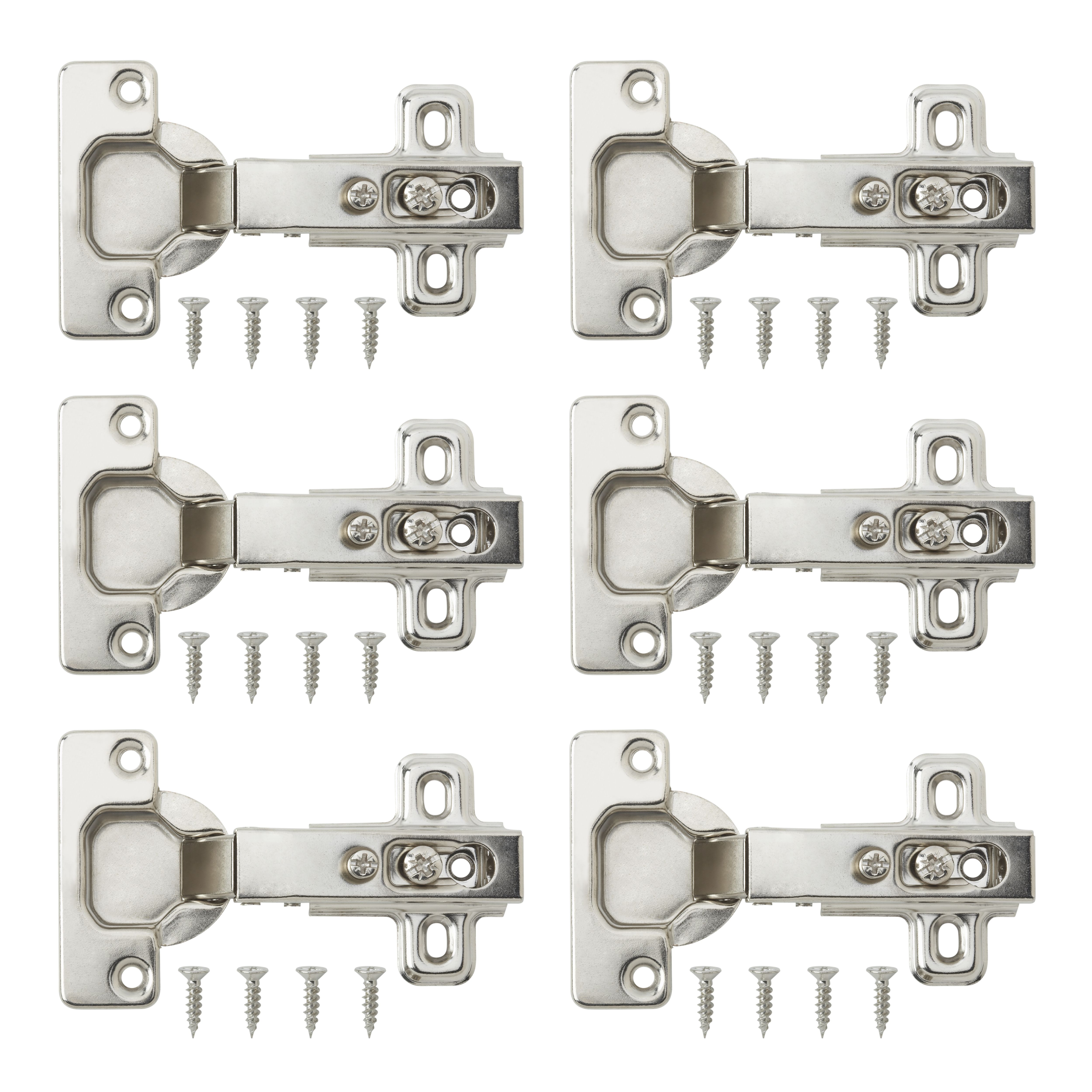 Nickel-Plated Metal Unsprung Concealed Hinge (L)35mm, Pack Of 6 | Compare The Build