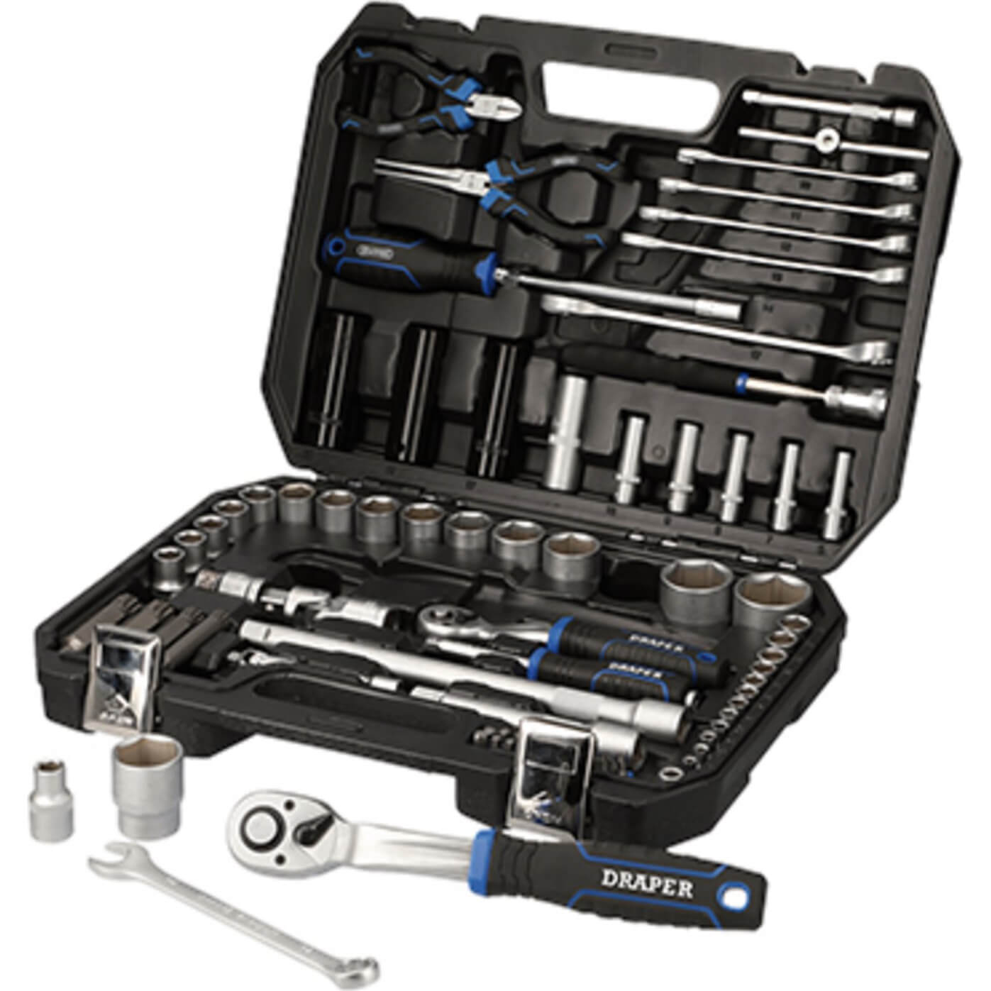 Draper Hi-Torq 83 Piece 1/4" and 1/2" Drive Socket Set Metric Combination Price Comparisons | Compare The Build