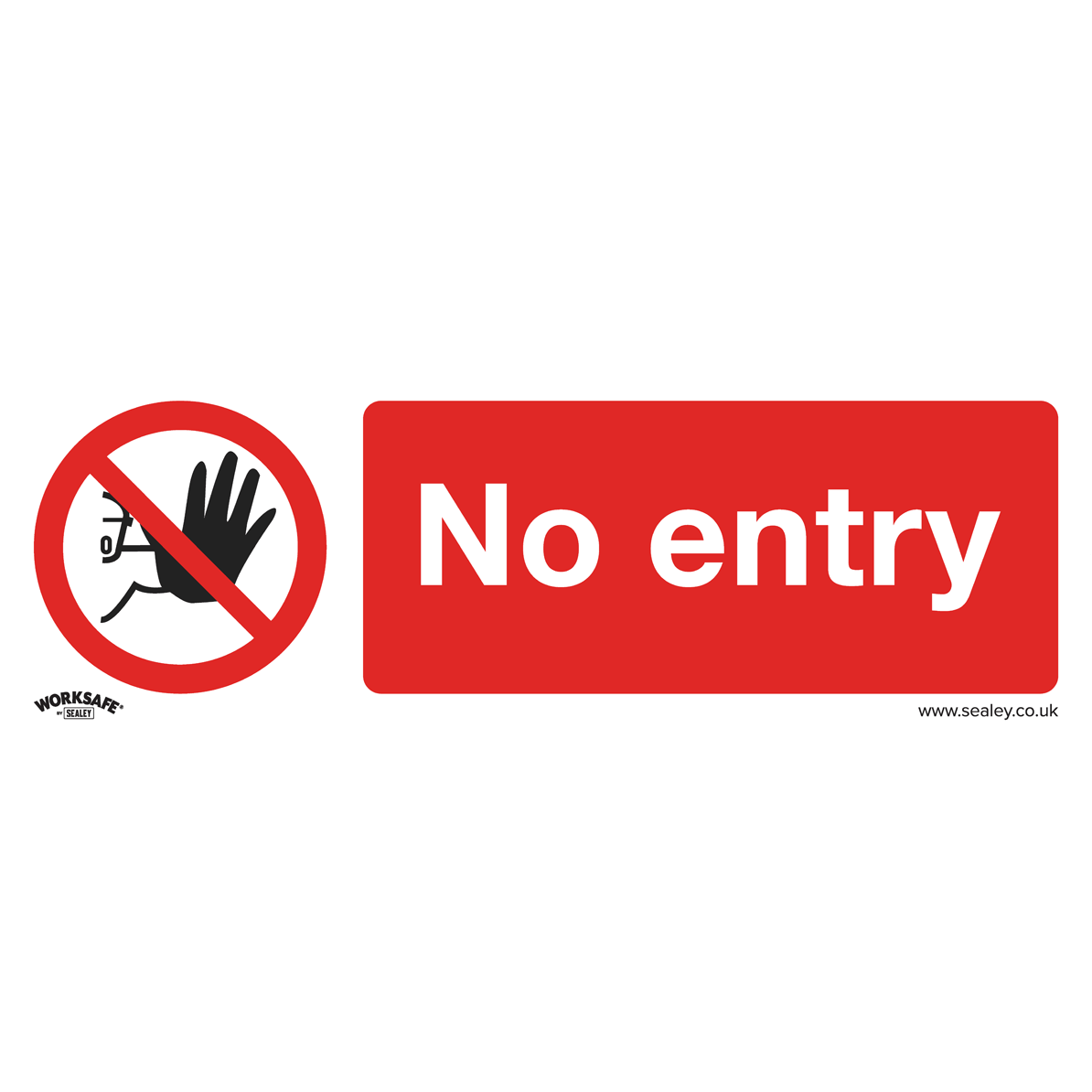 Sealey Self Adhesive Vinyl No Entry Sign Pack of 10 300mm 100mm Standard Price Comparisons | Compare The Build