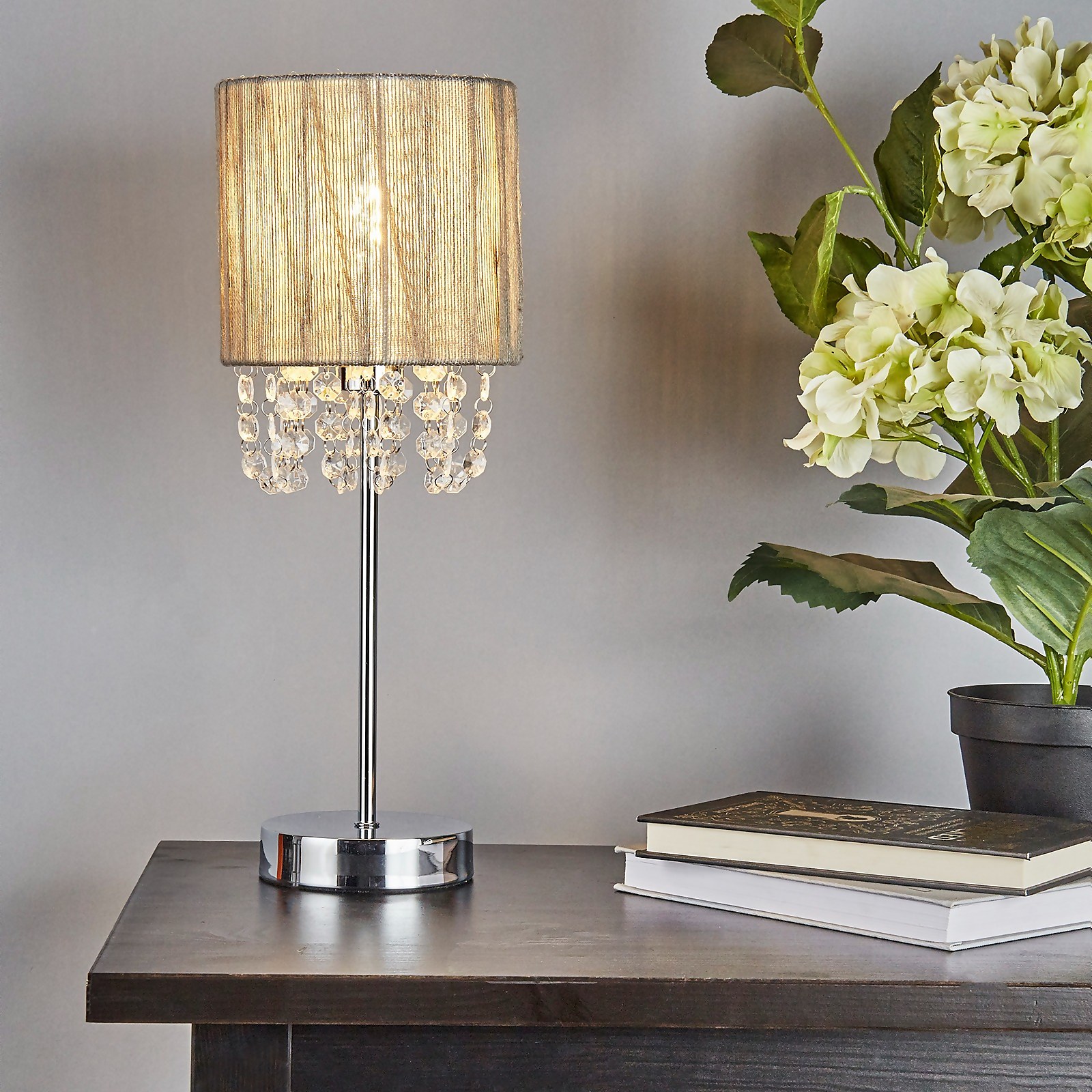 Bellano Table Lamp - Grey | Compare The Build