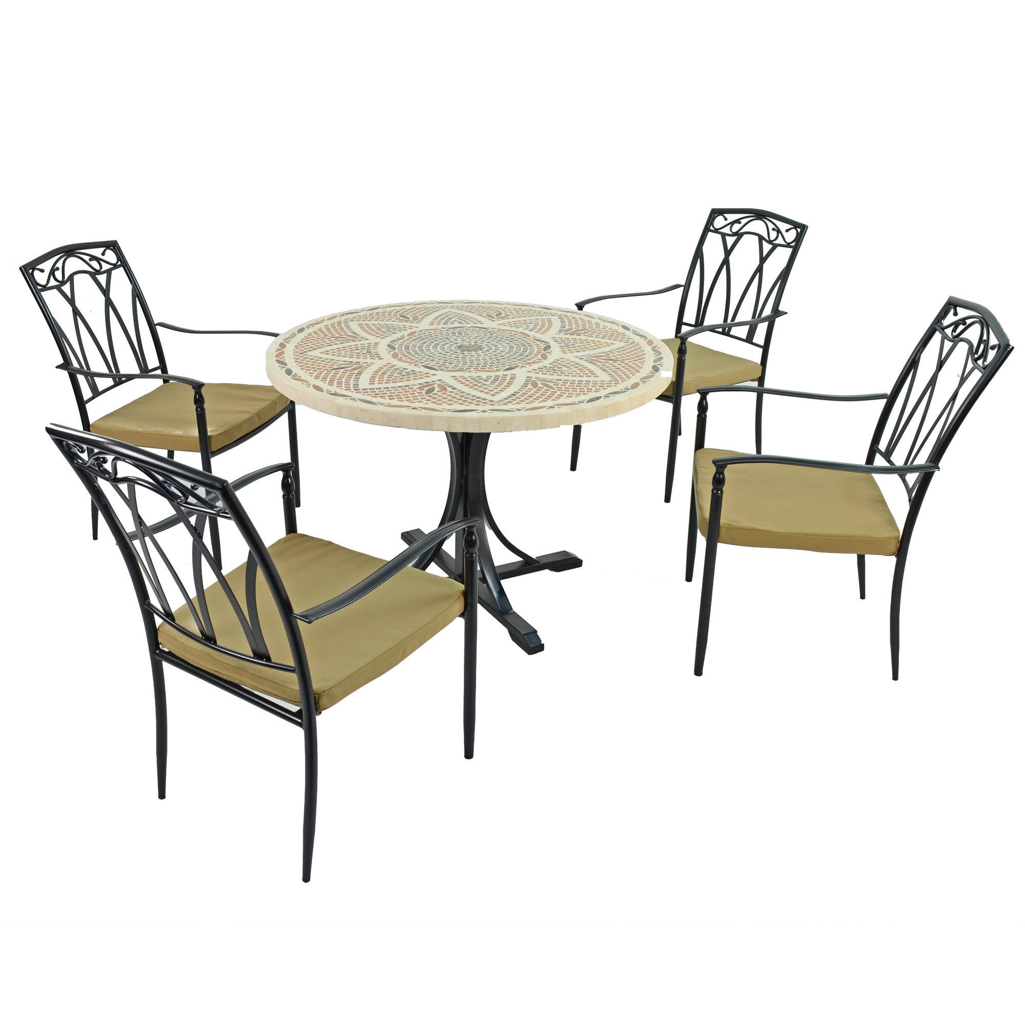 Montpellier 4 Seater Dining Set with Ascot Chairs Brown and Black Price Comparisons | Compare The Build