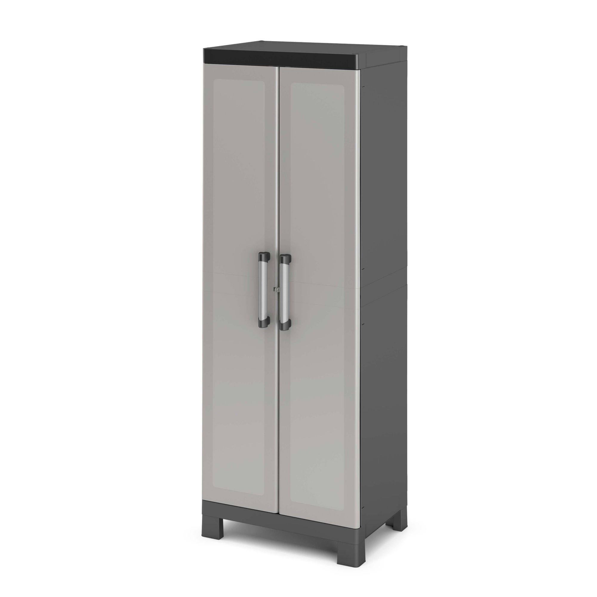 Form Links 4 Shelf Black & Grey Polypropylene Tall Utility Storage Cabinet Price Comparisons | Compare The Build