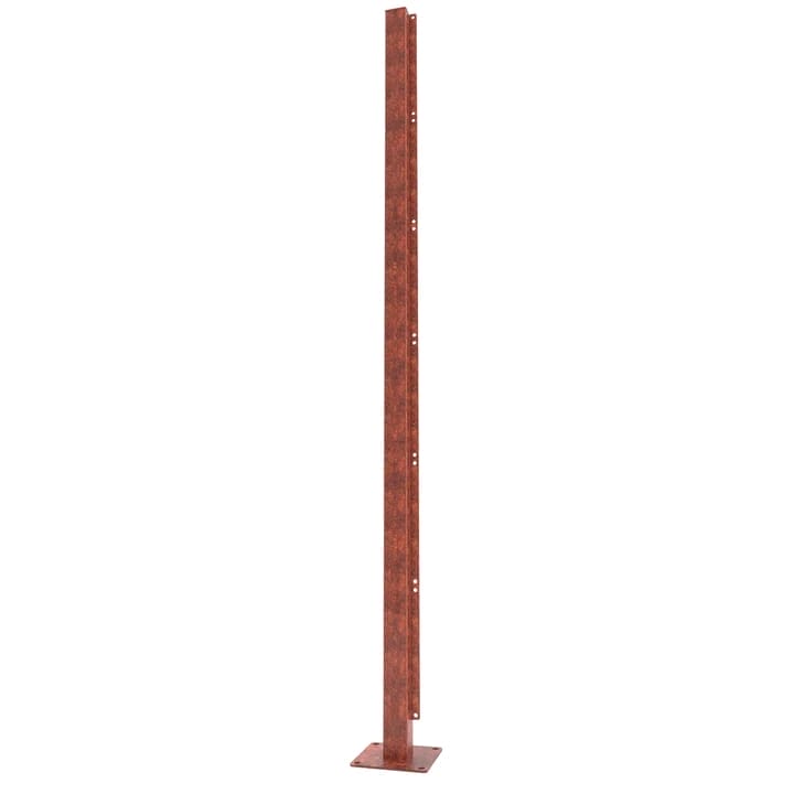 Steel Single Post With Base For Privacy Screen - 600mm x 60mm x 60mm Steel Corten Price Comparisons | Compare The Build