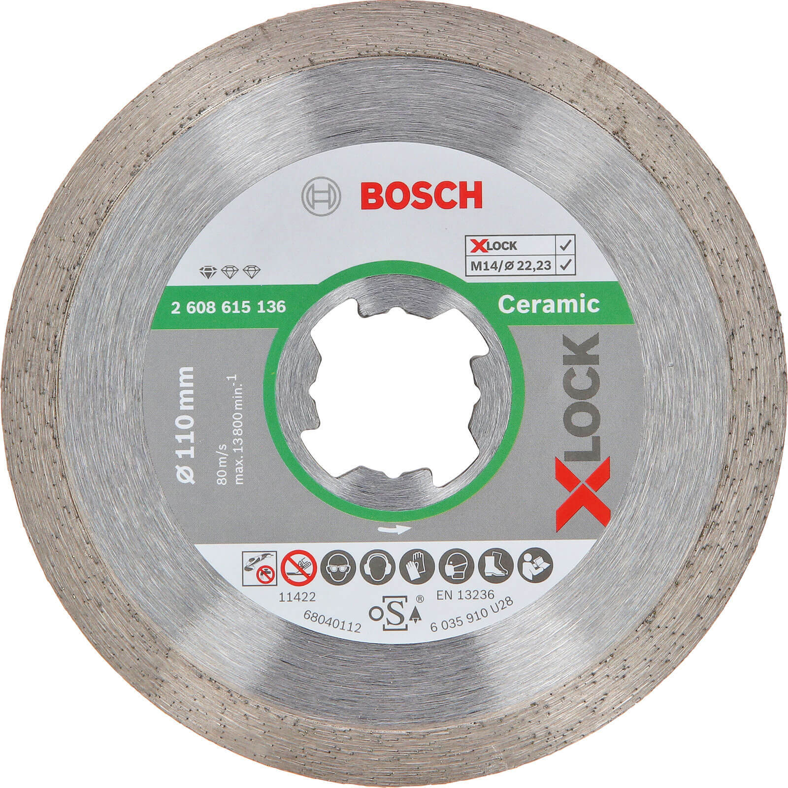 Bosch X Lock Standard Diamond Cutting Disc for Ceramics 110mm 1.6mm 22mm Price Comparisons | Compare The Build