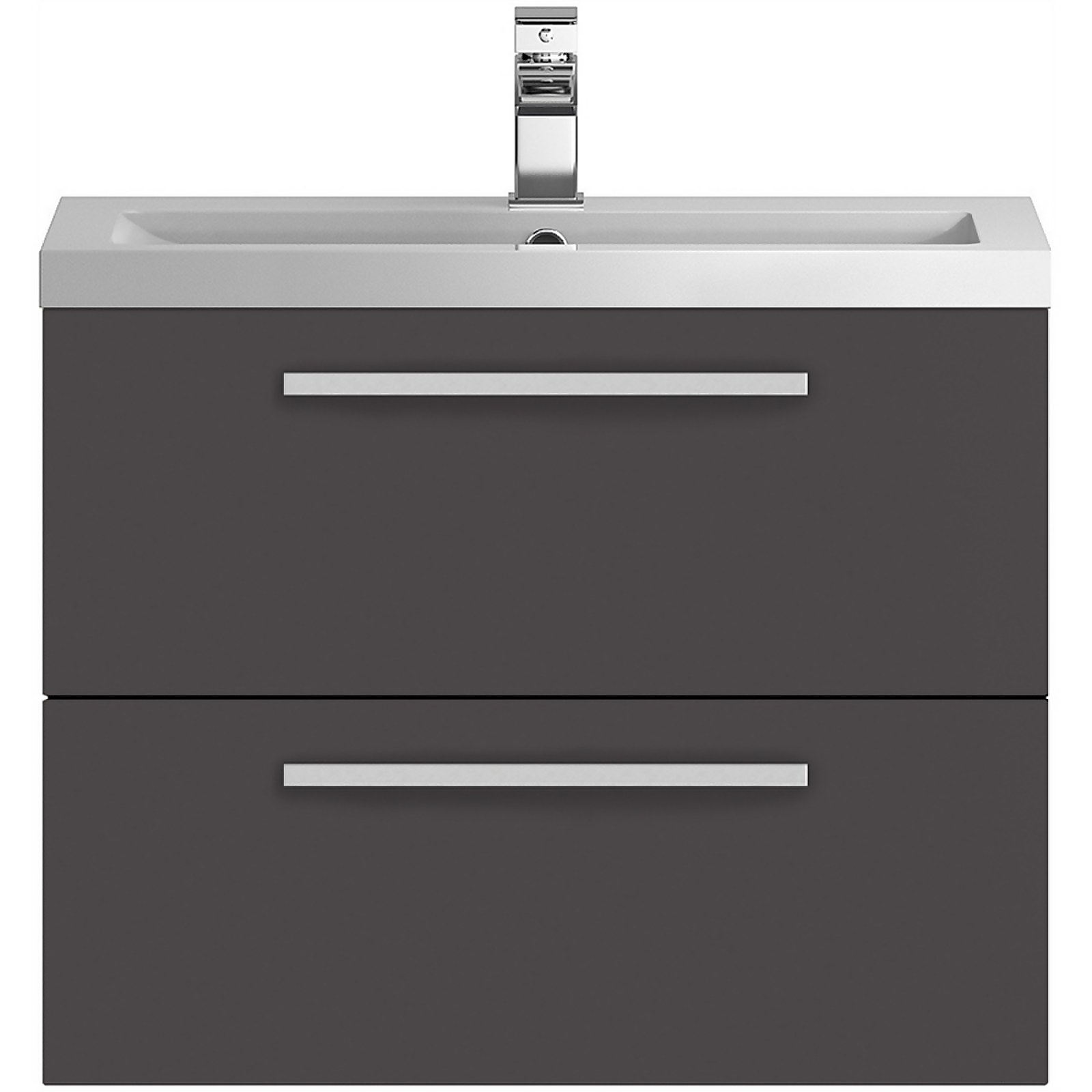 Balterley Duplex 720mm Cabinet With Basin - Gloss Grey Price Comparisons | Compare The Build