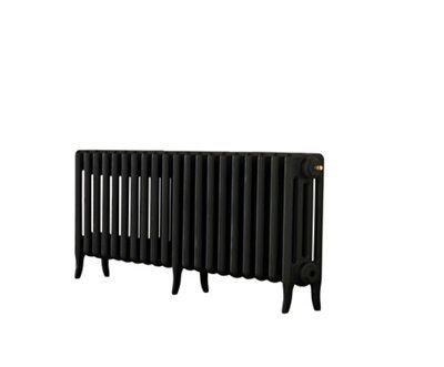 Arroll Neo-Classic 4 Column Radiator, Black Primer (W)1234mm (H)460mm Price Comparisons | Compare The Build