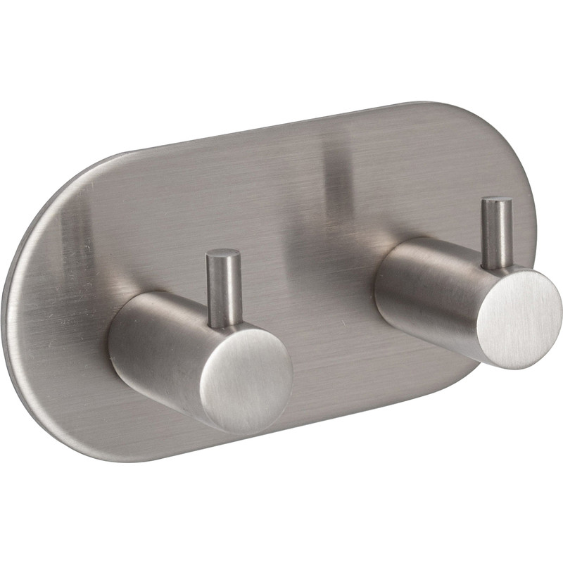 Eclipse Self Adhesive Dual Hook Rail 96x48mm in Silver Price Comparisons | Compare The Build