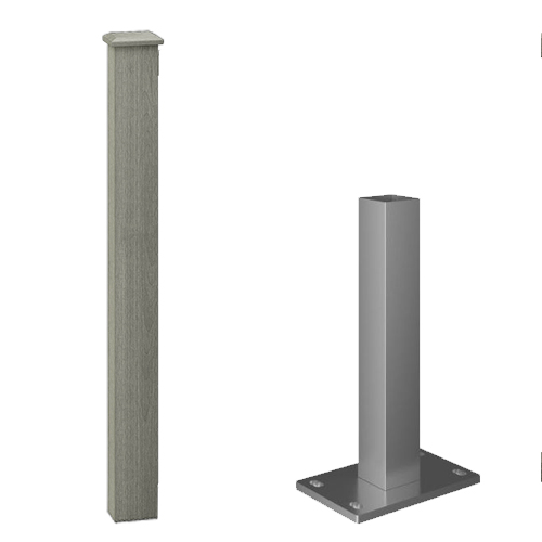 Composite Balustrade Surface Mount Newel andamp; Cap Kit - 1150mm Graphite Price Comparisons | Compare The Build