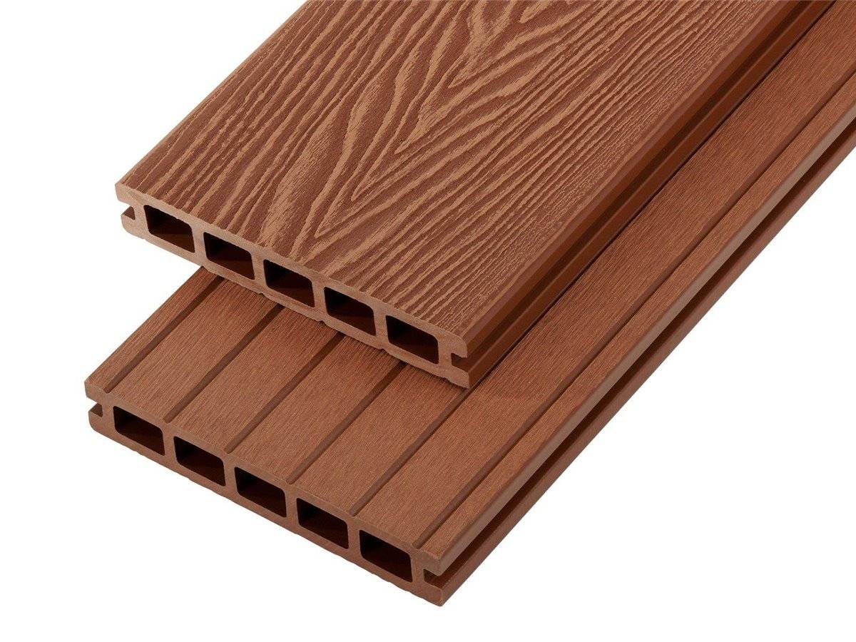 Woodgrain Effect Hollow Domestic Grade Composite Decking Board 4000mm x 150mm x 25mm - Redwood | Compare The Build