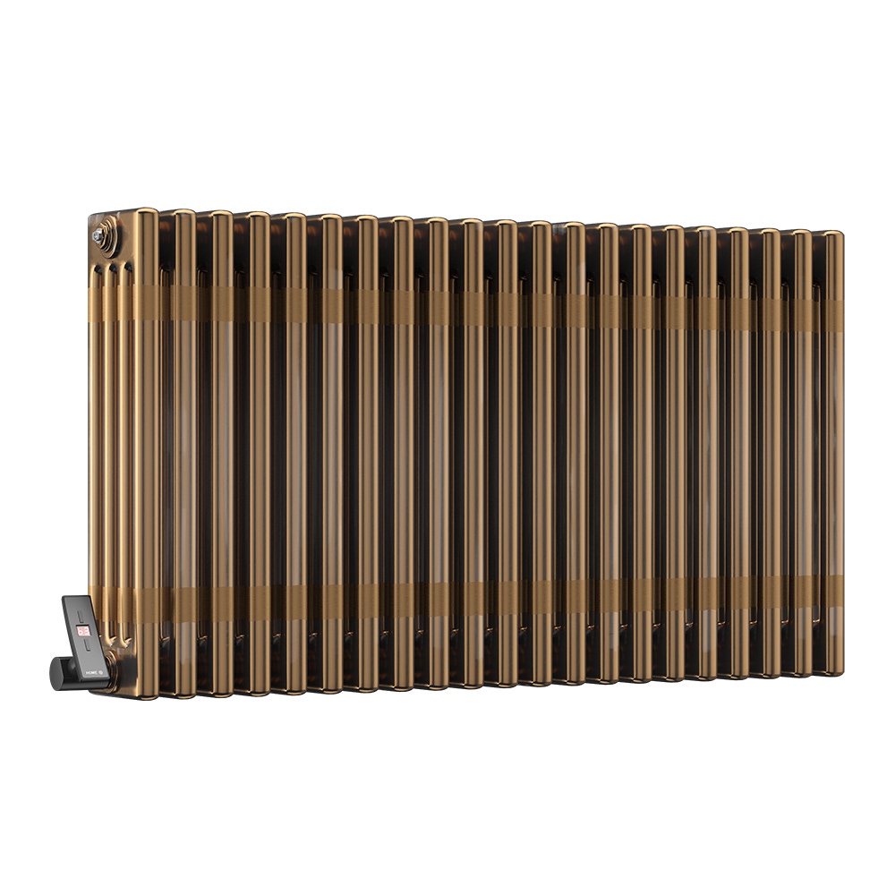 DQ Modus 4 Column Horizontal Radiator, Brass Lacquer, 600mm x 876mm (Electric) Price Comparisons | Compare The Build