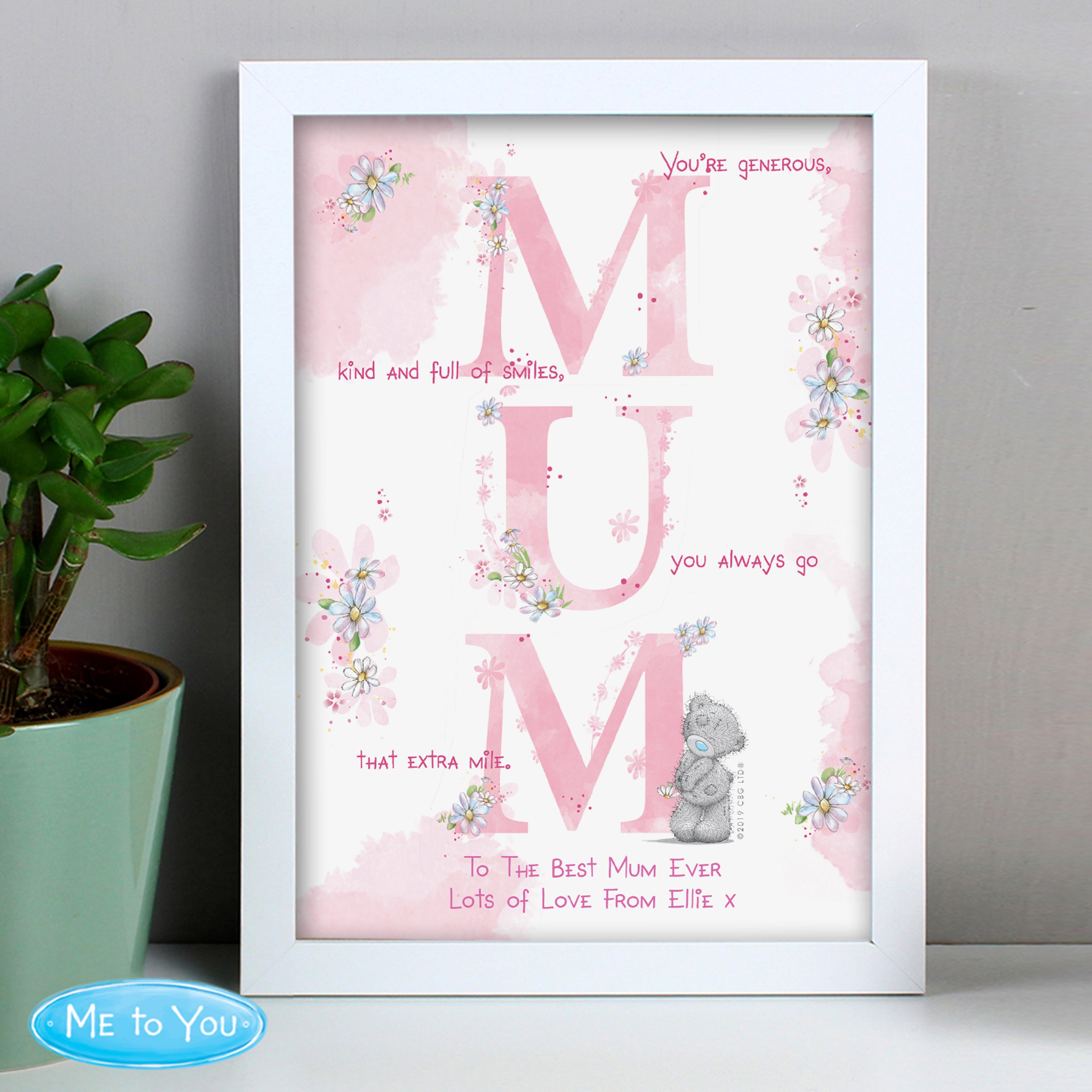 Personalised Me To You Mum White A4 Framed Print White Price Comparisons | Compare The Build