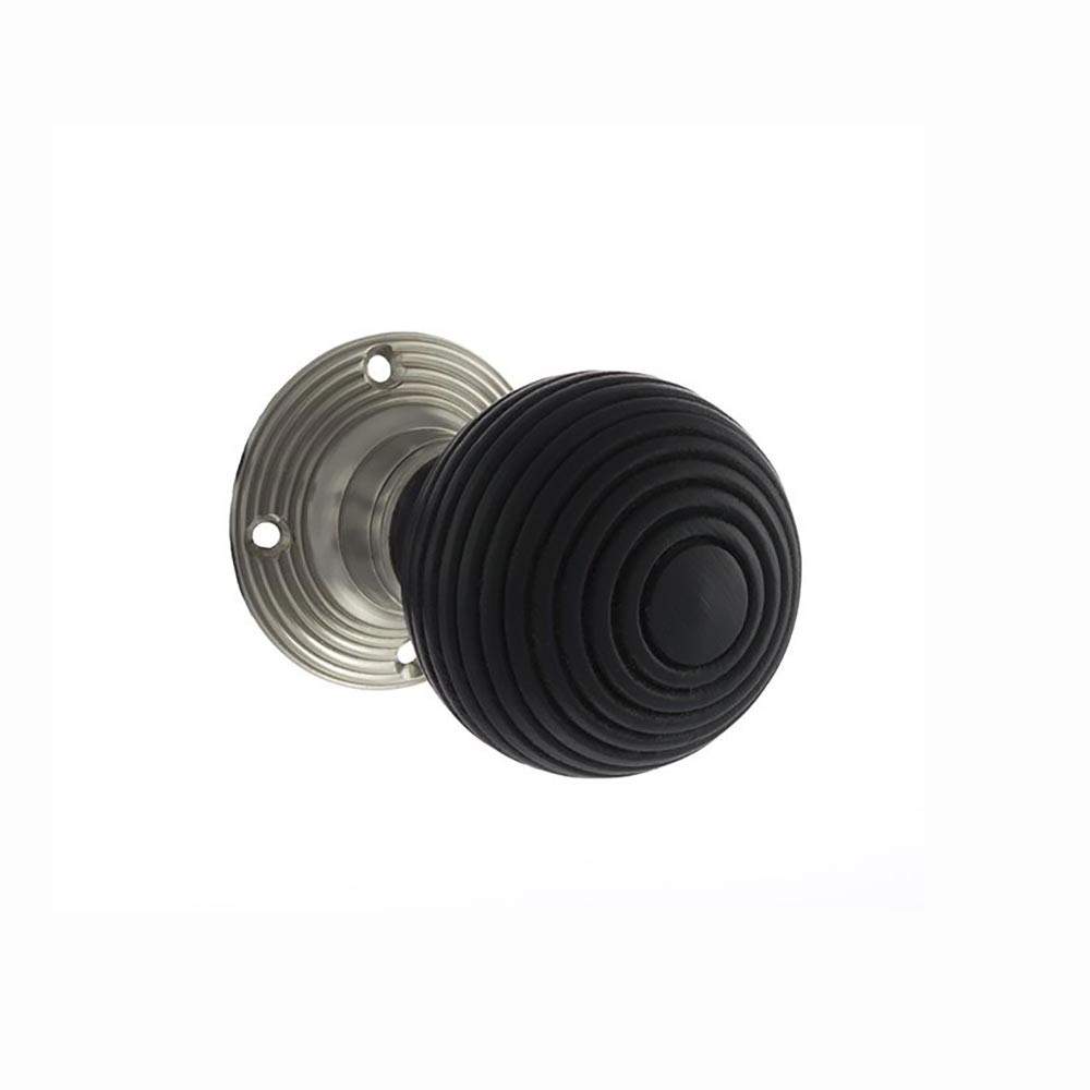 Atlantic Old English Whitby Ebony Wood Reeded Mortice Knob on 60mm Face Fix Rose - Satin Nickel Atlantic UK OE60RREMKSN Price Comparisons | Compare The Build