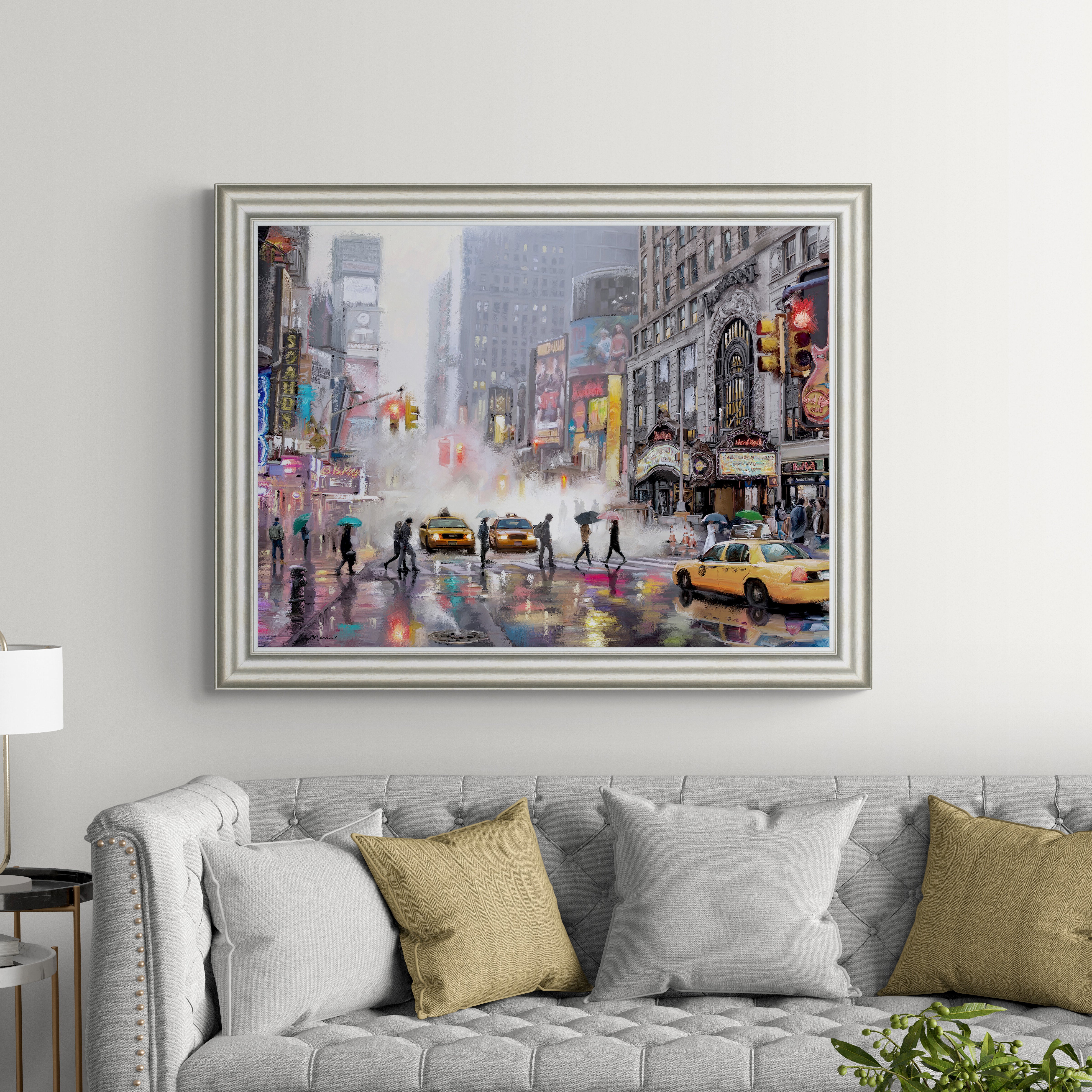 New York Hard Rock by Richard Macneil Framed Print MultiColoured Price Comparisons | Compare The Build