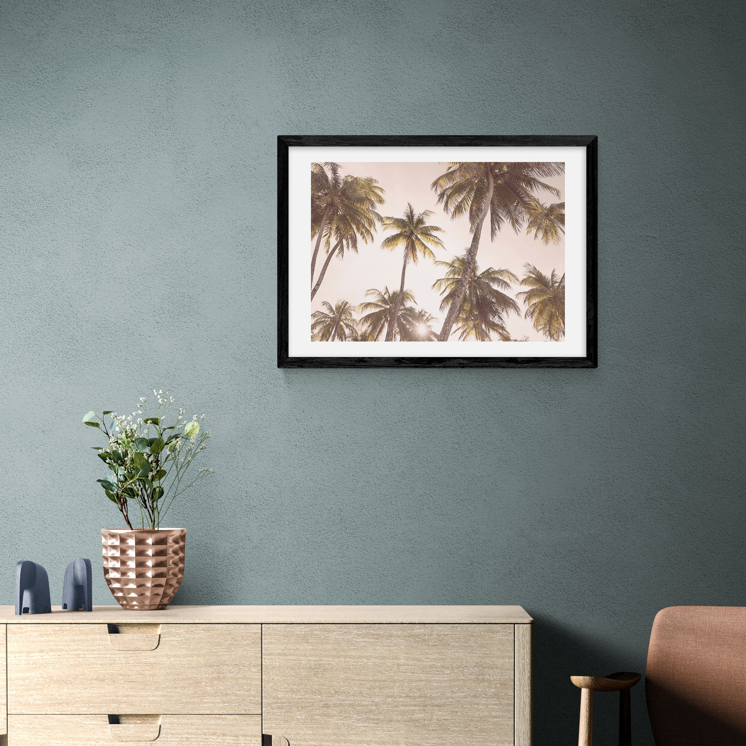 East End Prints Palm Trees Print Pink | Compare The Build