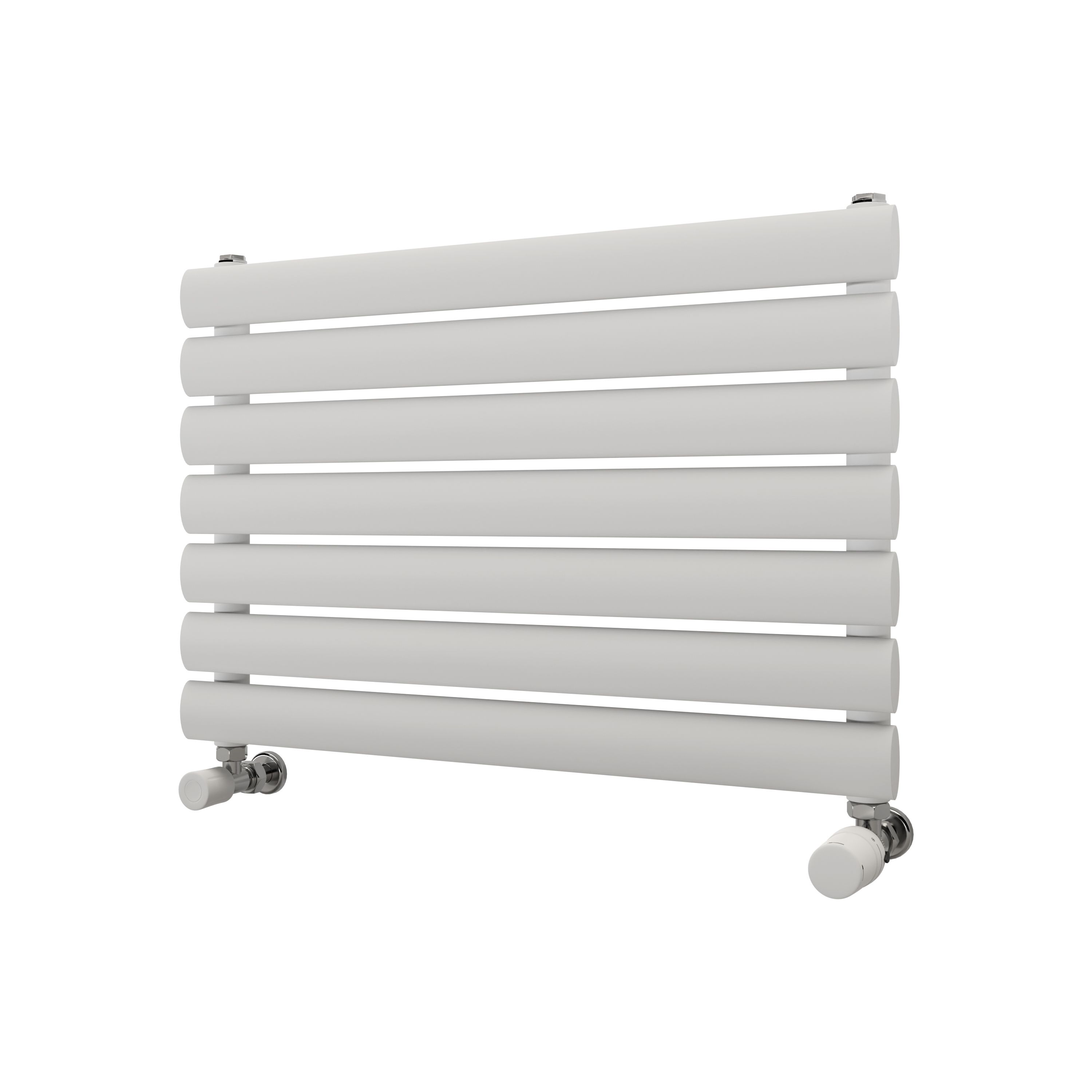 Ximax Champion Satin White Horizontal Designer Radiator, (W)600mm X (H)410mm | Compare The Build