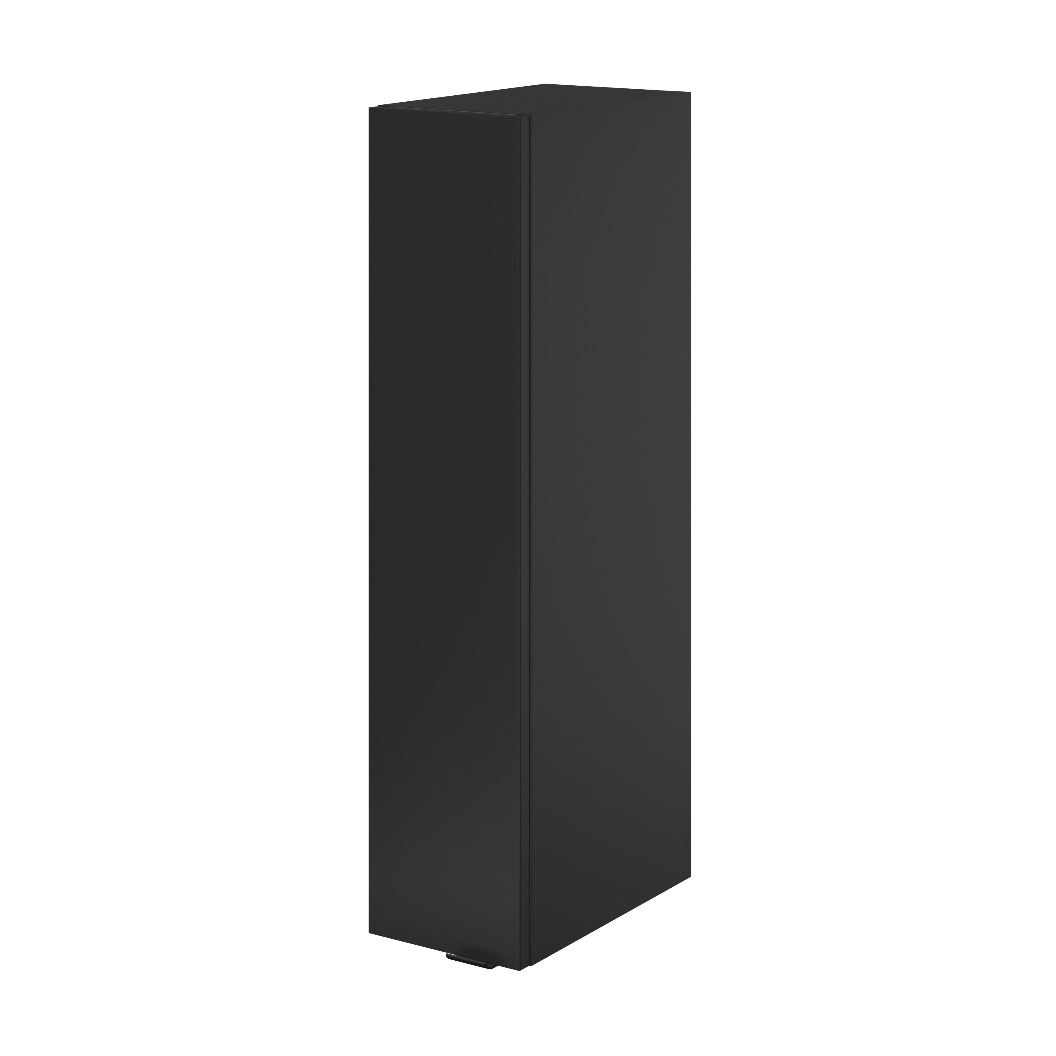 GoodHome Imandra Matt Black Single Slimline Wall Cabinet (W)200mm (H)900mm | Compare The Build