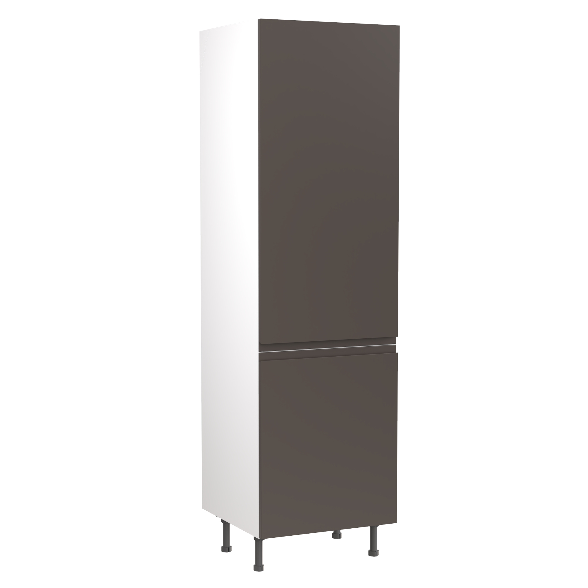 Flatpack 70/30 Fridge Freezer Tower J-pull Ultra Matt Graphite 600mm - FKKJ0922 Price Comparisons | Compare The Build