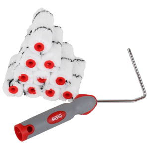 ProDec Advance Medium Pile Microfibre Mini Paint Rollers & Frame - 4in - Pack of 10 Price Comparisons | Compare The Build