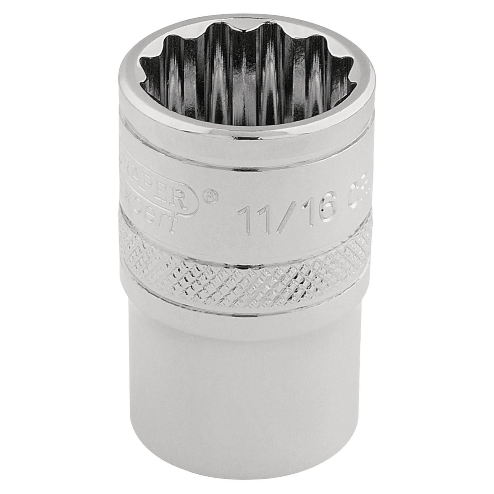 Draper 3/8" Drive Polished Finish Hi Torq Bi Hexagon Socket Imperial 3/8" 11/16" | Compare The Build