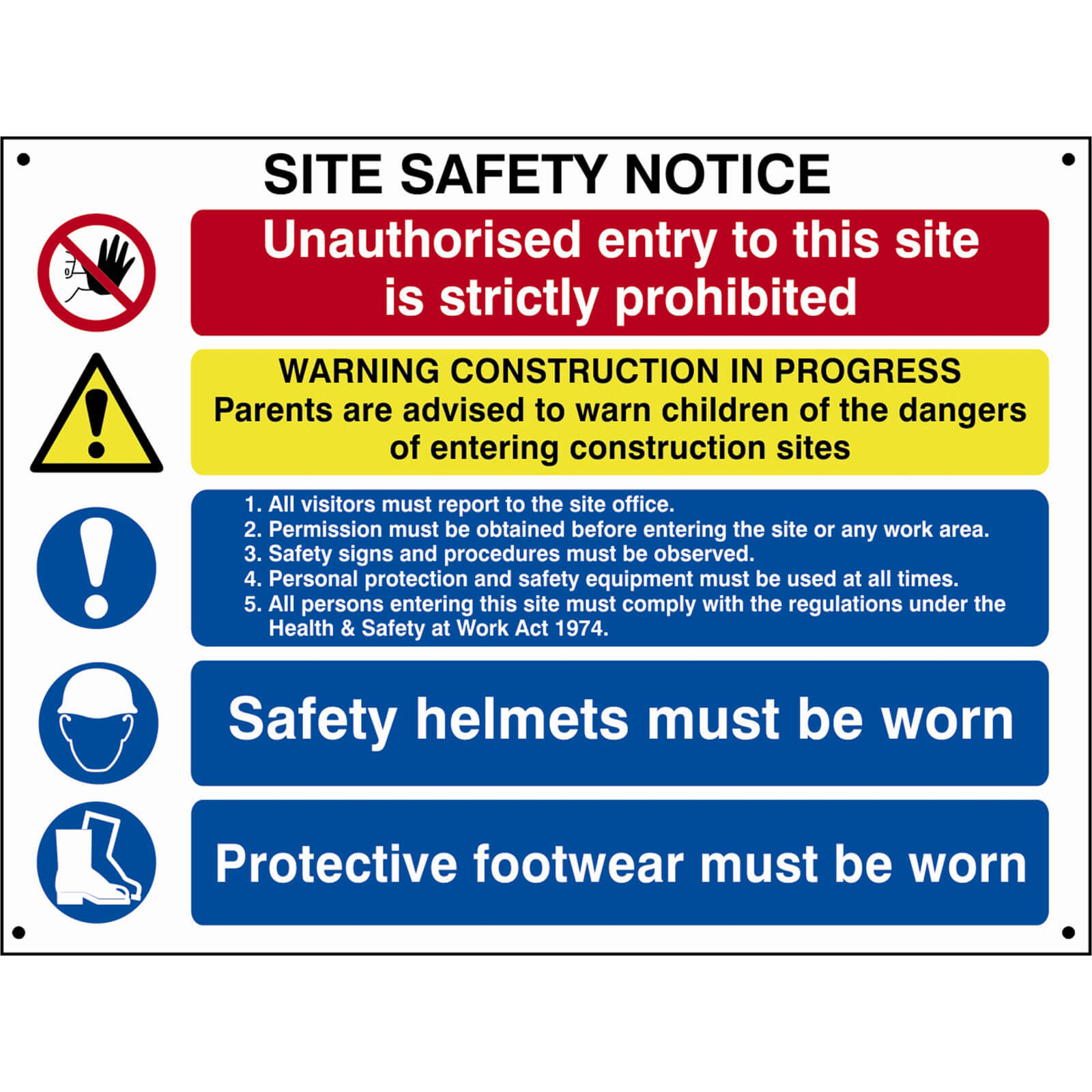 Scan Composite Site Safety Notice 800mm 600mm Standard Price Comparisons | Compare The Build