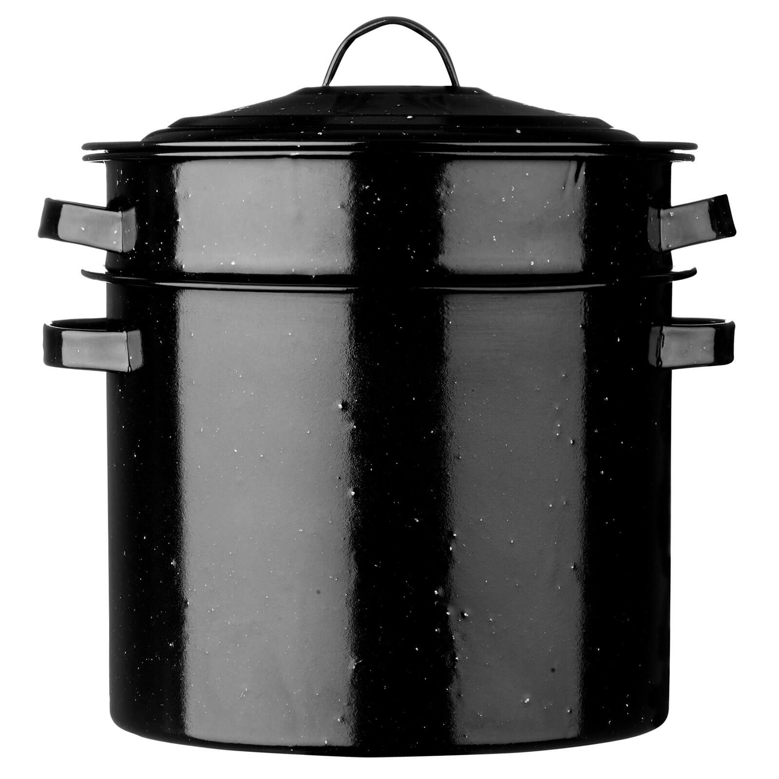 Pasta Pot - Black Speckled Enamel | Compare The Build