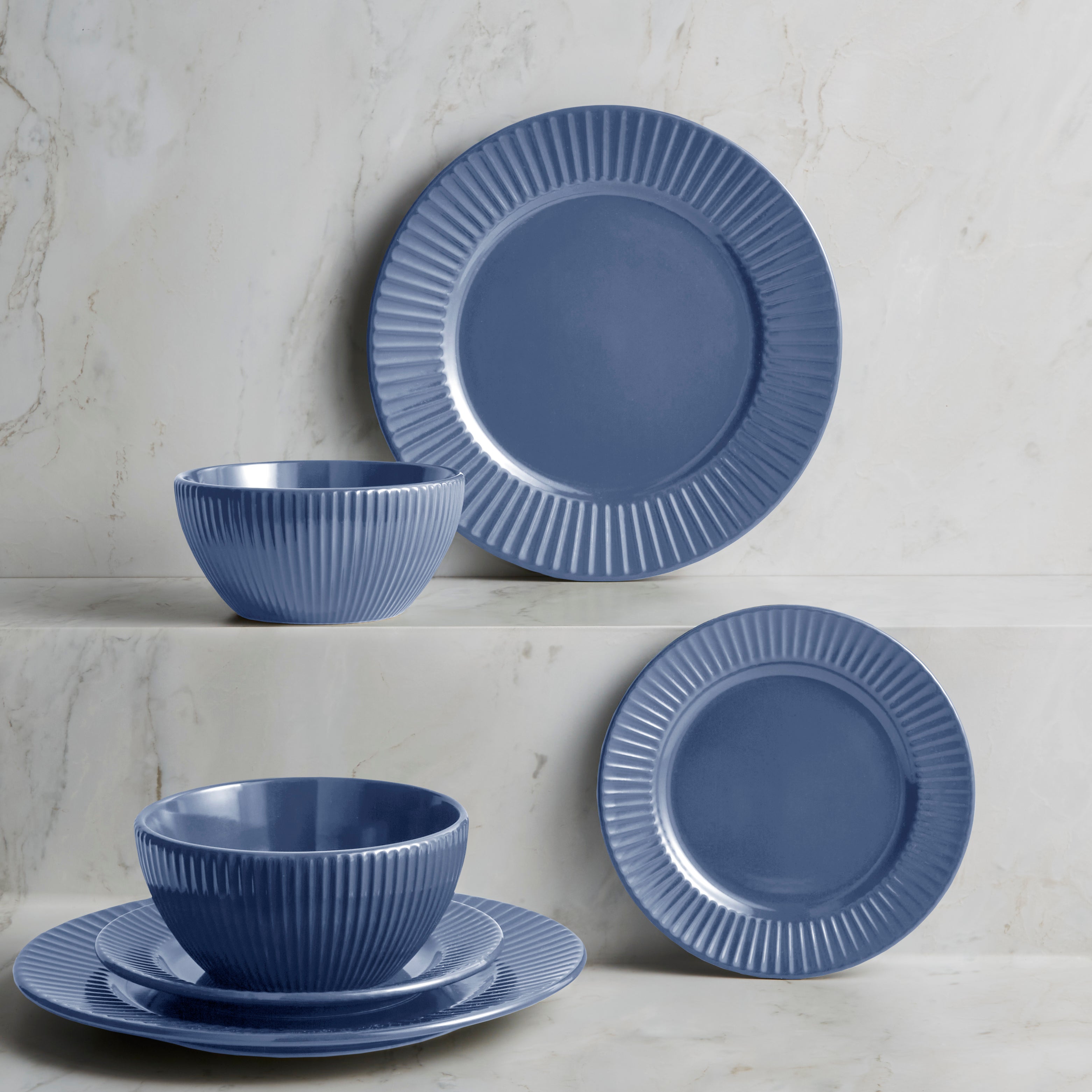 Hampton 12 Piece Dinner Set, Ink Blue Ink (Blue) | Compare The Build