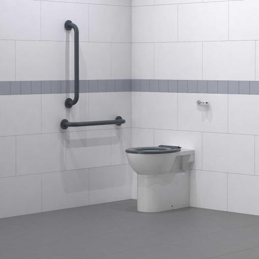 Nymas NymaCARE Back to Wall Ambulant Doc M Toilet Pack with Dark Grey Grab Rails - AMBBTWC/DG Price Comparisons | Compare The Build