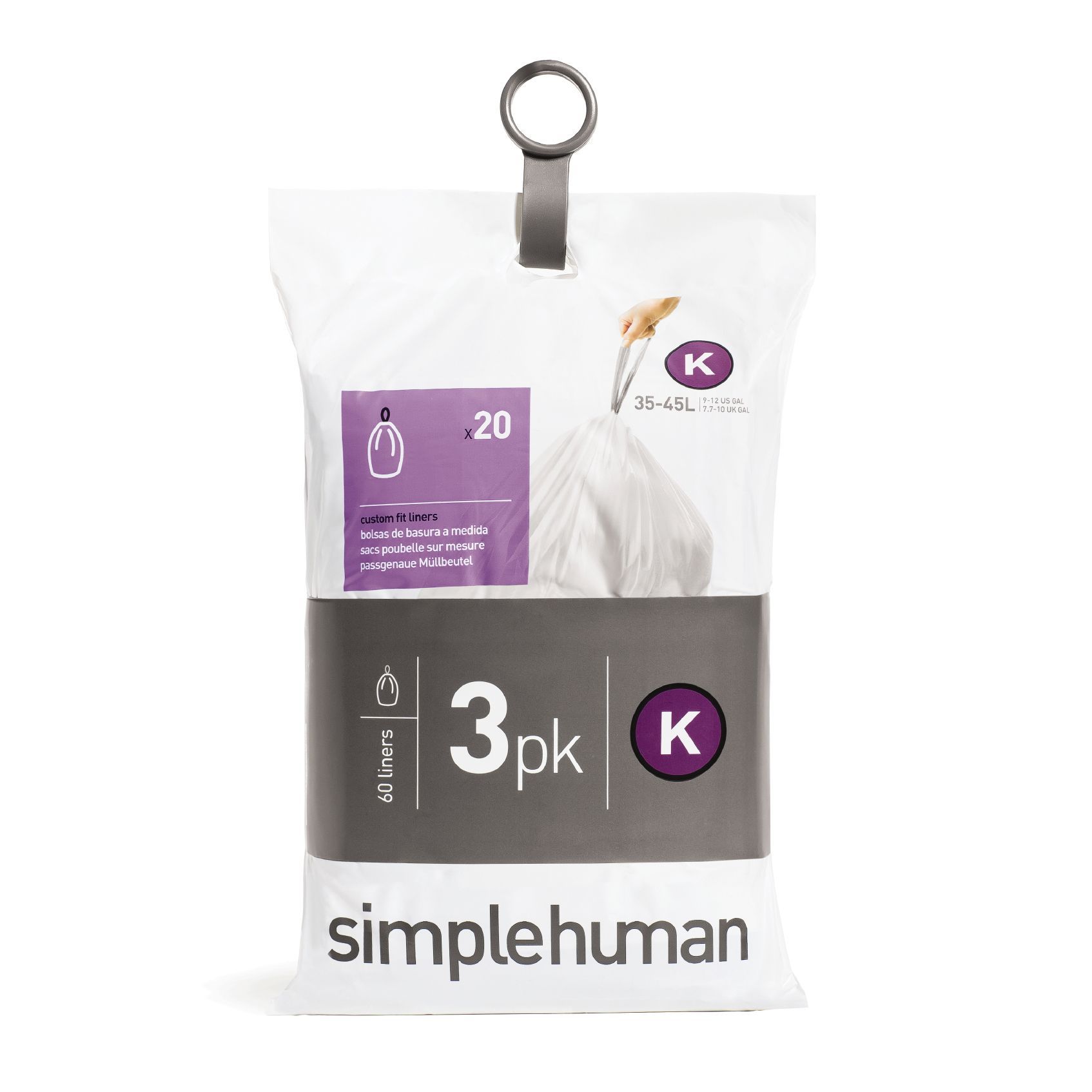 Simplehuman White Plastic Bin Liner, Pack Of 60 | Compare The Build