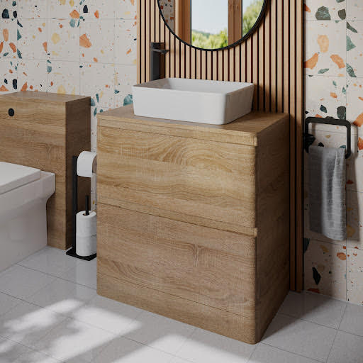 Regis Forma Wood Freestanding Vanity Unit & Affine Croix Countertop Basin 800mm | Compare The Build