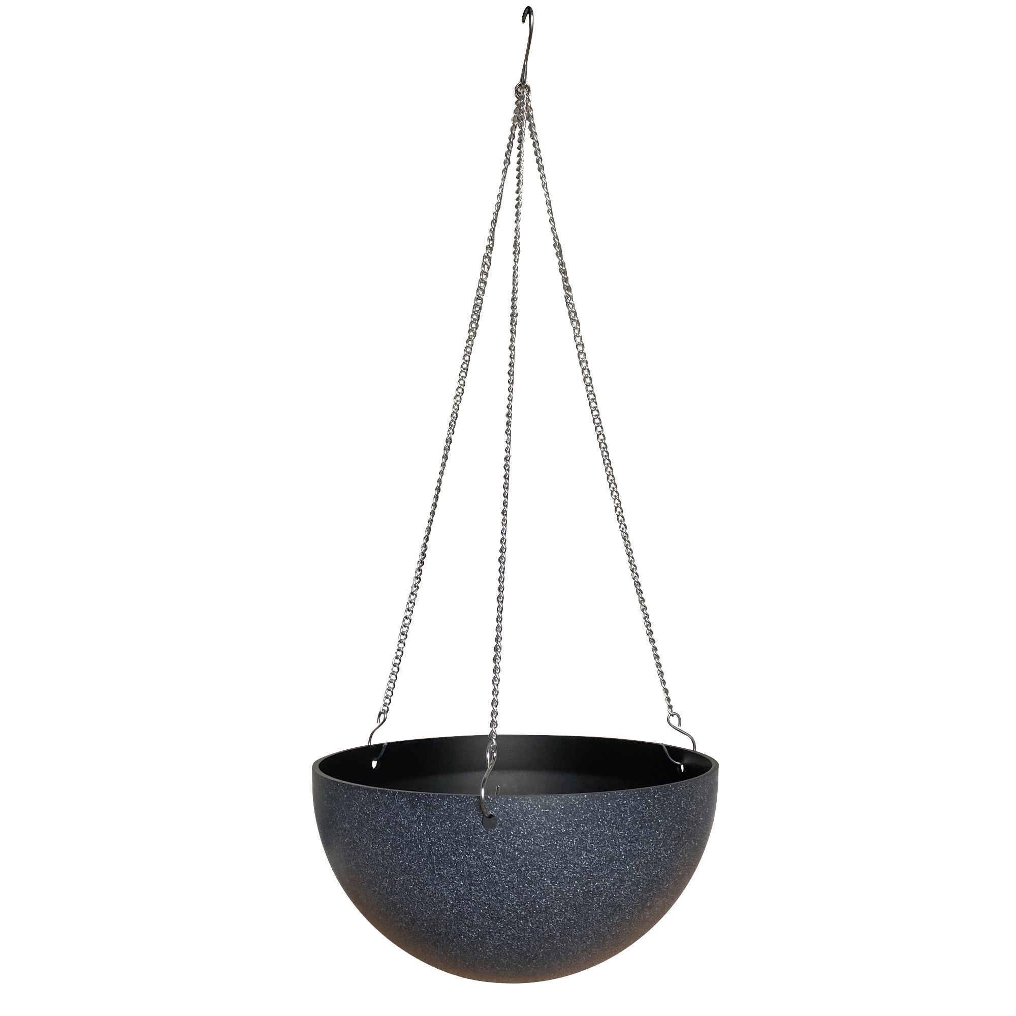 Verve Terrazzo Grey Round Polypropylene (Pp) Hanging Basket, 33Cm | Compare The Build