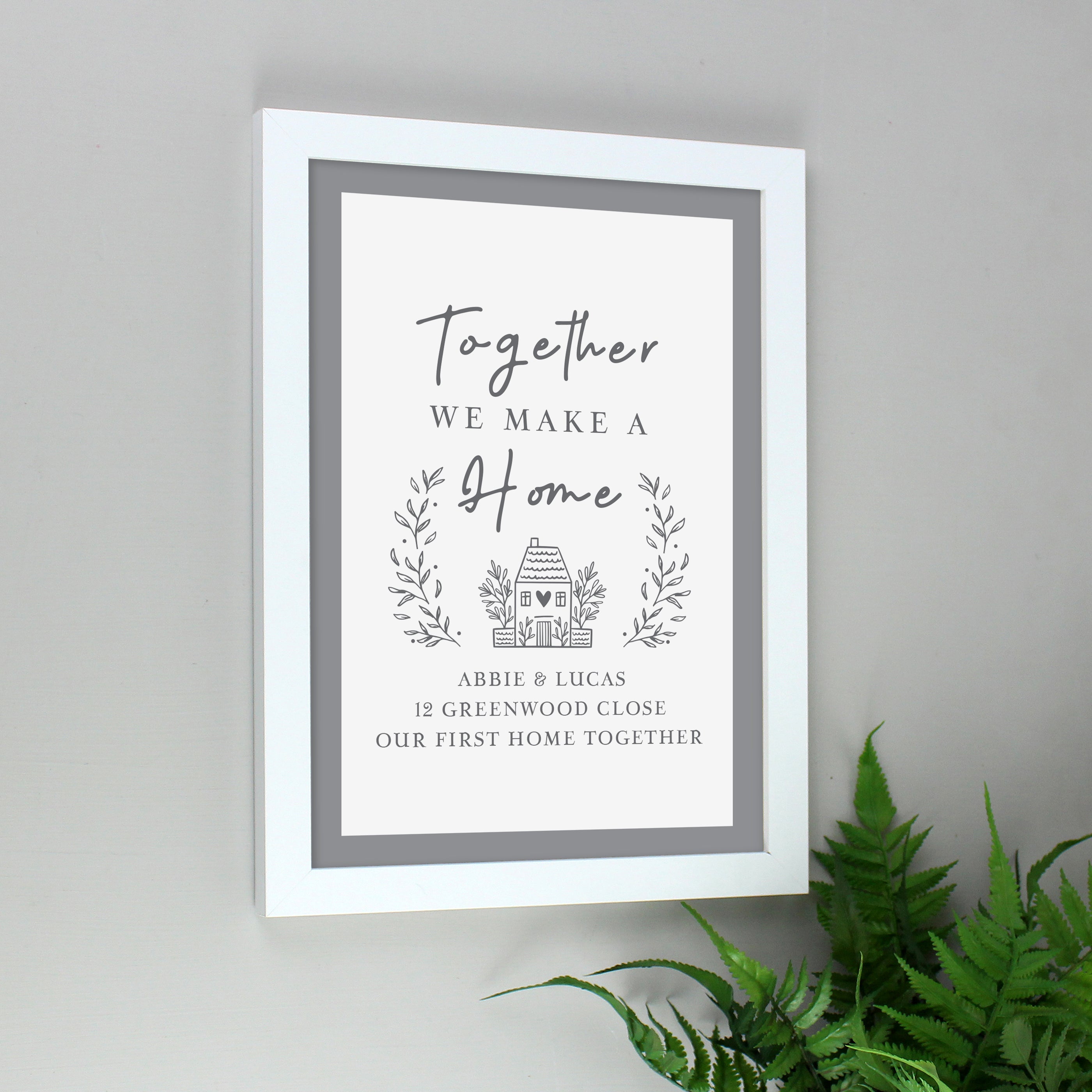 Personalised Home A4 Framed Print White Price Comparisons | Compare The Build