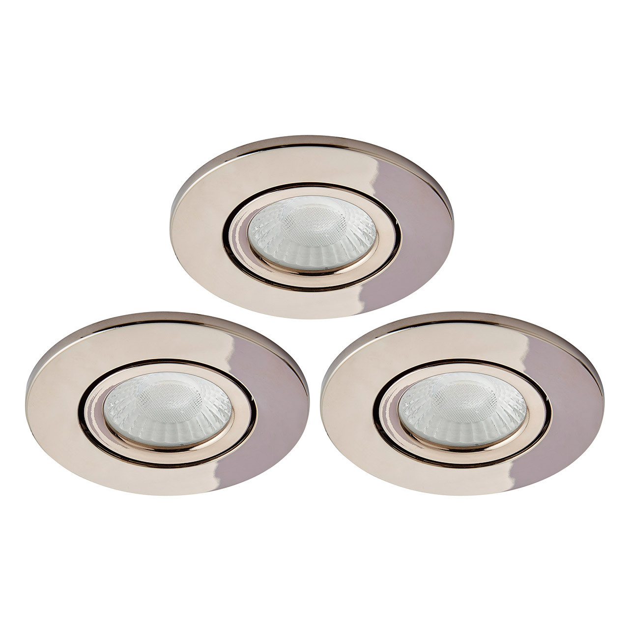 Spa Como LED Tiltable Fire Rated Downlight 5W Dimmable 3-Pack Cool White Black Chrome IP65 Price Comparisons | Compare The Build