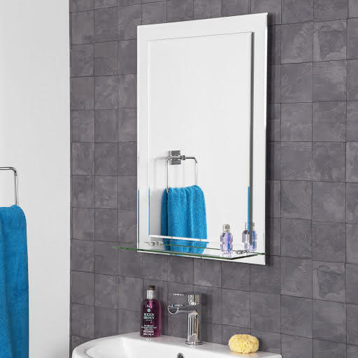 Croydex Devoke Hang ‘n’ Lock Double Layer Rectangular Mirror with Glass Shelf 700 x 500mm Price Comparisons | Compare The Build