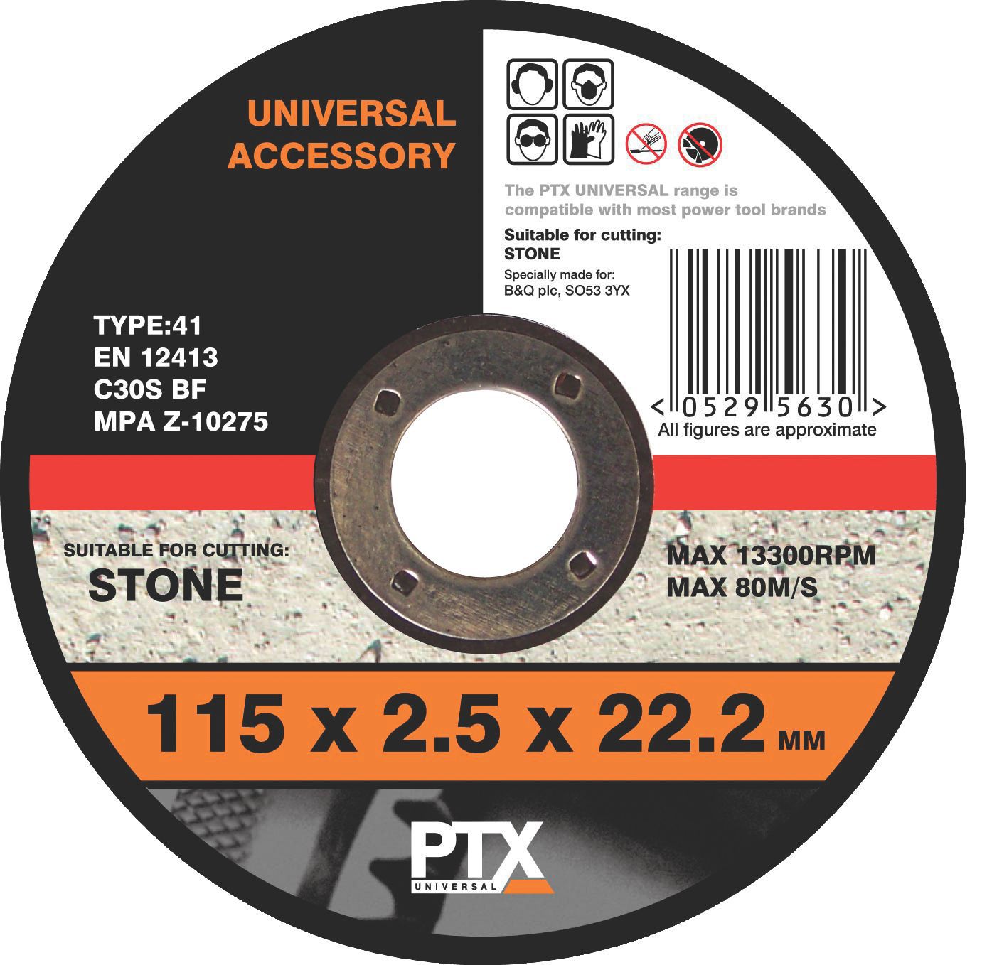 Ptx (Dia)115mm Flat Stone Cutting Disc | Compare The Build