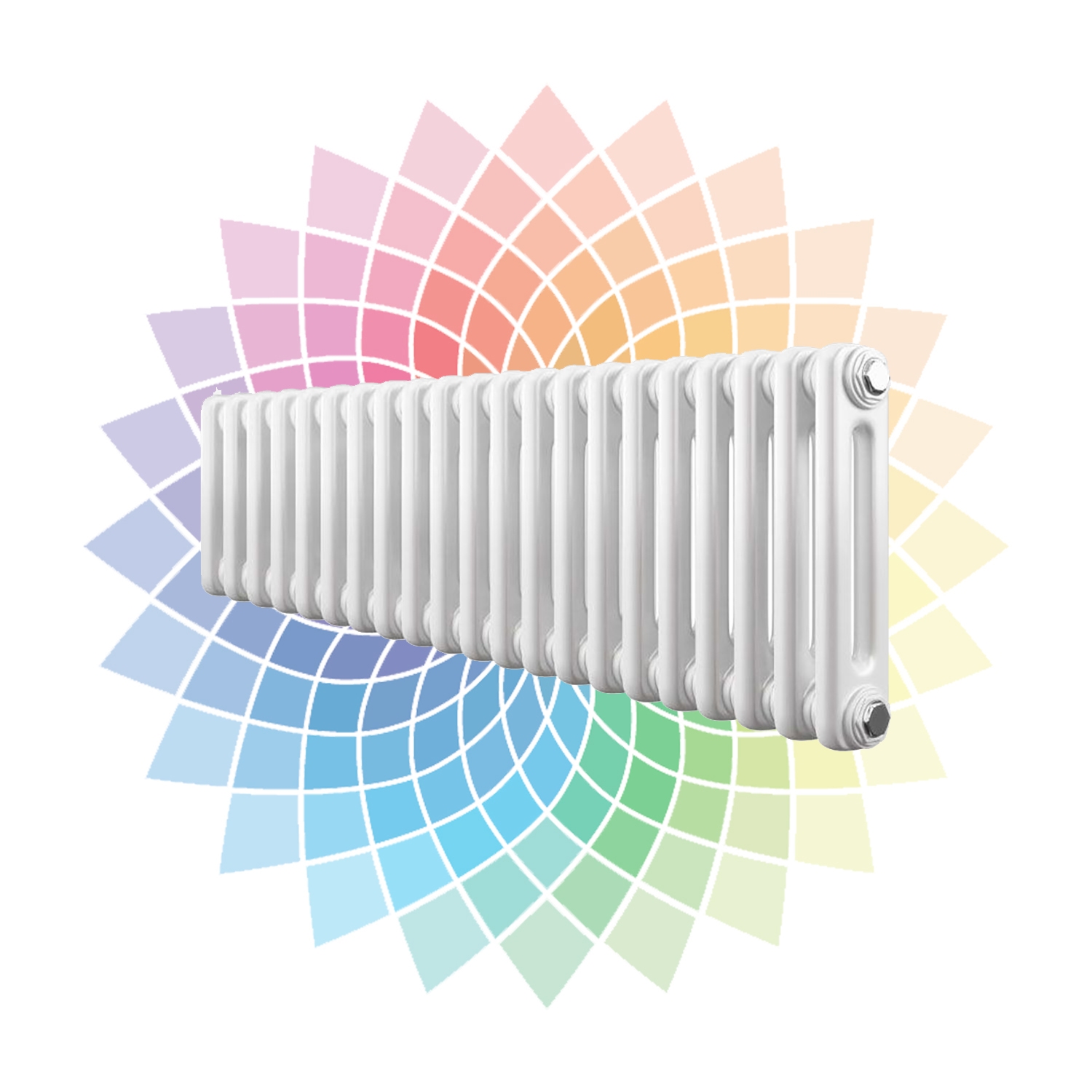 Apollo Roma 2 Column Horizontal Radiator, Custom Colour, 300mm x 1003mm Price Comparisons | Compare The Build