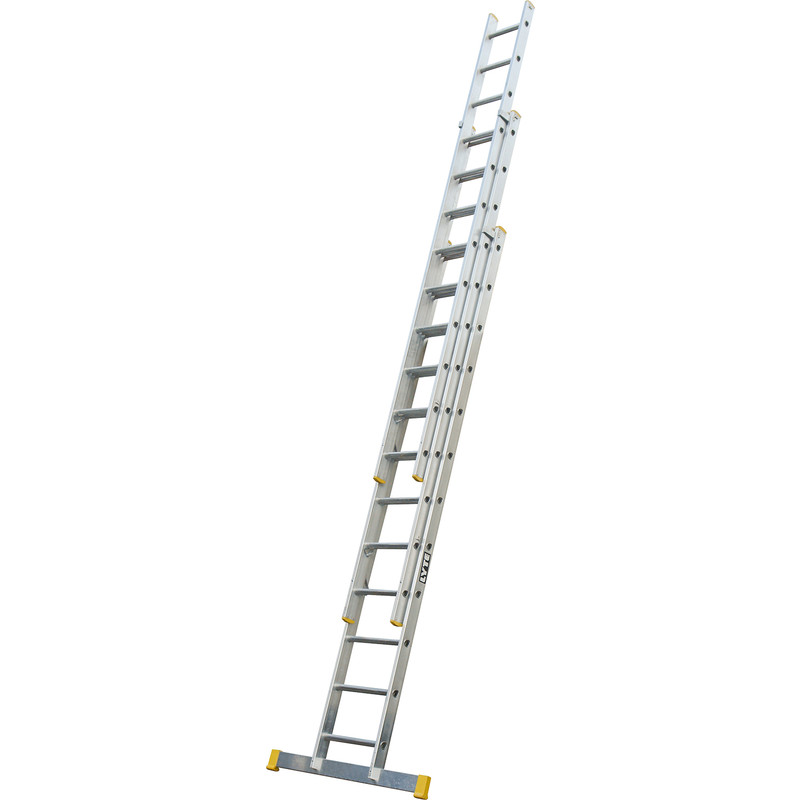 Lyte Ladders Lyte Trade Extension Ladder 3 section, Closed Length 3.42m Aluminium Price Comparisons | Compare The Build