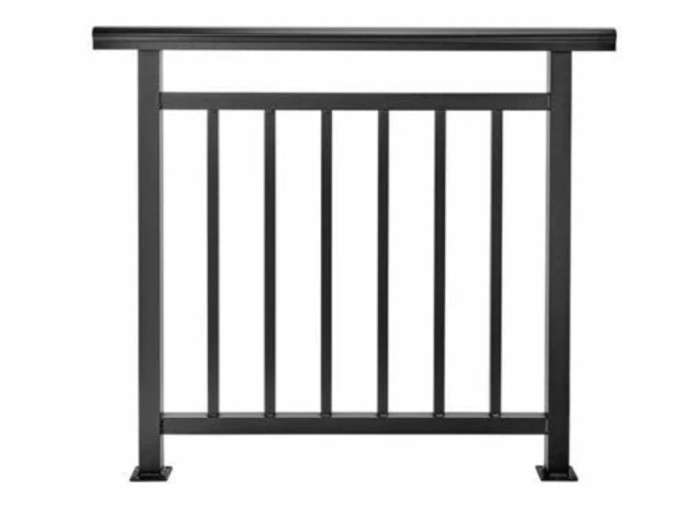 Handrail Balustrade System Powder Coated Aluminium 1050mm x 2200mm Black | Compare The Build