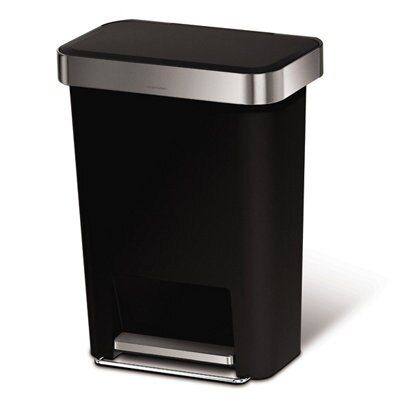 Simplehuman Black Metal & Plastic Rectangular Kitchen Bin, 45L Price Comparisons | Compare The Build