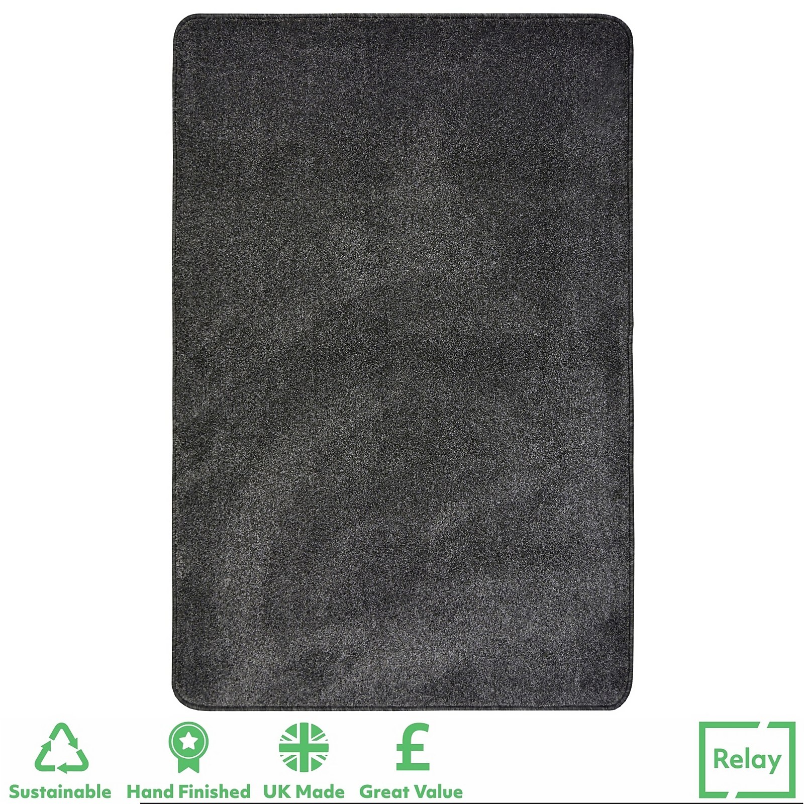 Relay Rug - Charcoal - 100x150cm Price Comparisons | Compare The Build