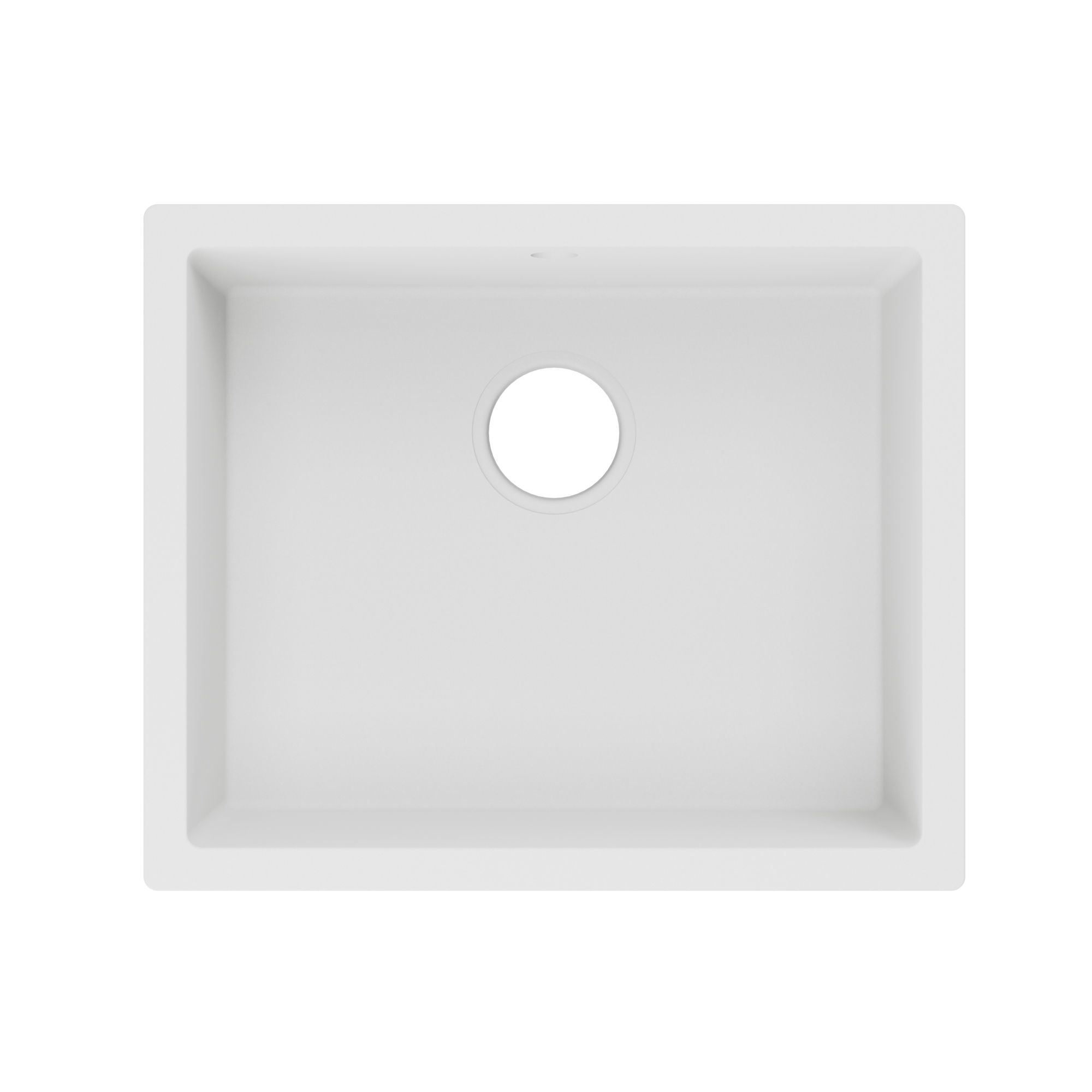 GoodHome Sorrel Matt White Composite Quartz 1 Bowl Kitchen Sink (W)550mm X (L)460mm Price Comparisons | Compare The Build