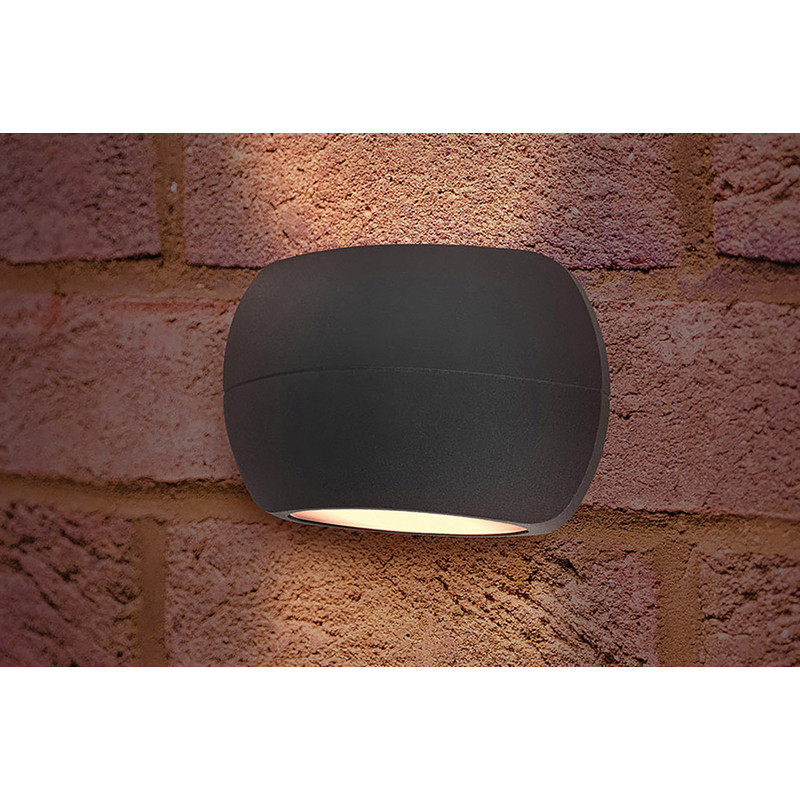 Integral LED Lux Stone Up & Down Wall Light IP54 8.5W 320lm 3000K Dark in Grey Aluminium Price Comparisons | Compare The Build