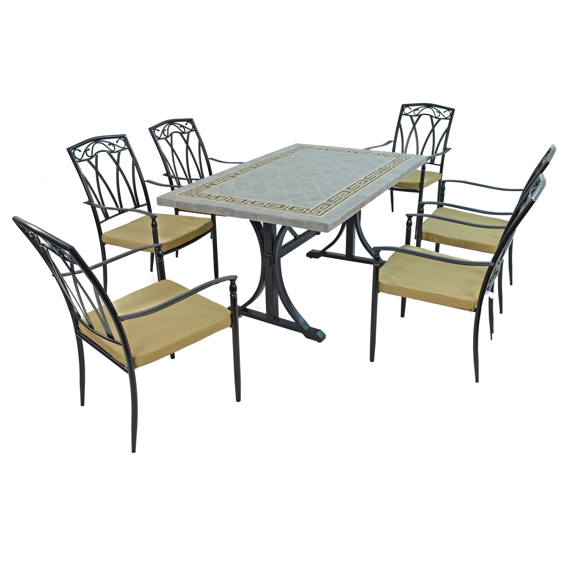 Burlington 6 Seater Dining Set with Ascot Chairs Black | Compare The Build